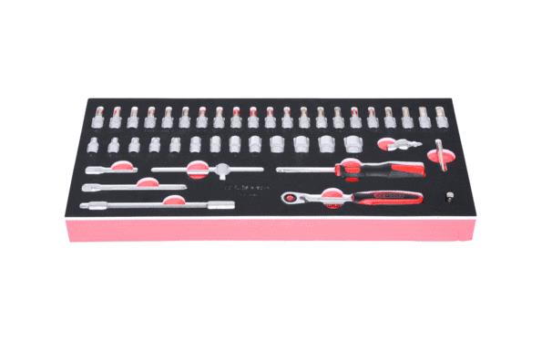 KS TOOLS Höhe: 35 mm, Breite: 188 mm, Chrom-Vanadium-Stahl, Antrieb: 1/4 Zoll, gerändelt Werkzeugmodul 713.2046 online kaufen