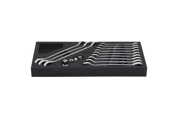 KS TOOLS Ratschen-Ringgabelschlüsselsatz 815.1342 Anzahl Zähne (Ratschenmechanismus): 72, Chrom-Vanadium-Stahl