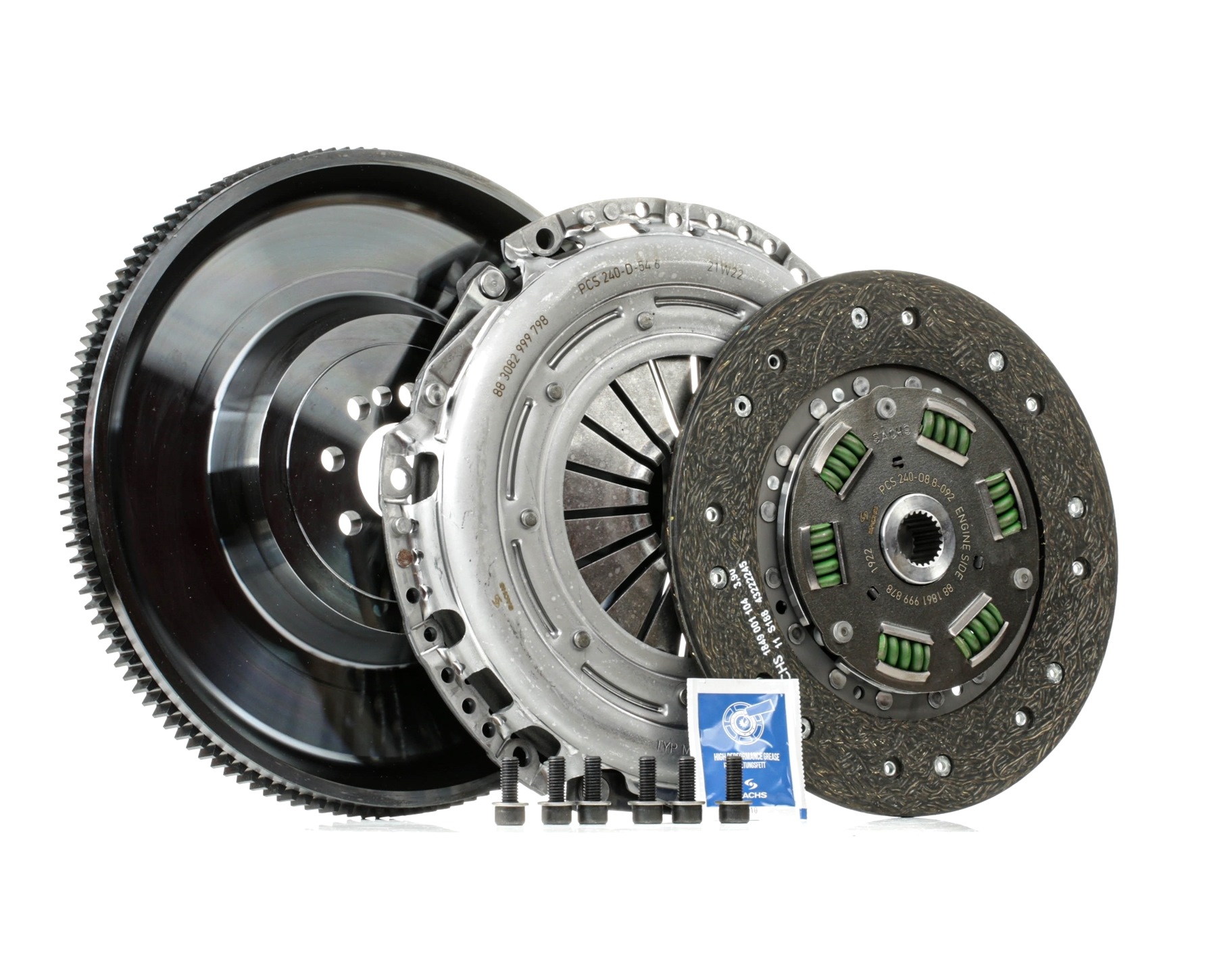 883089 000126 SACHS PERFORMANCE Clutch set FORD with clutch pressure plate, with single-mass flywheel, with pressure plate screws, for use in motor sport, without clutch release bearing, with clutch disc, 240mm