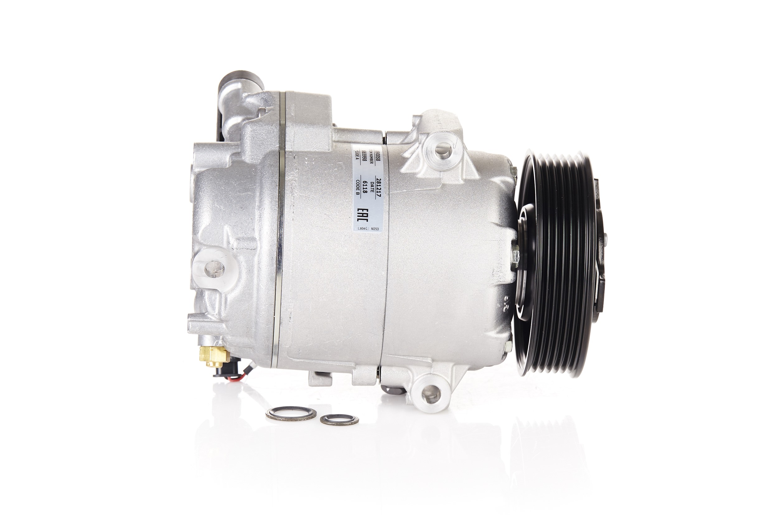 NISSENS 890058 AC-kompressor CVC6, PAG 46, R134a, utan diod