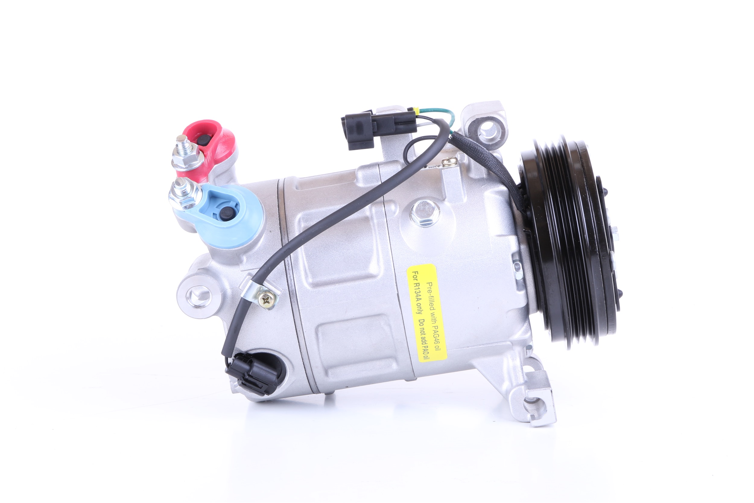 NISSENS 890062 Compresseur de clim DCS17EC, 12V, PAG 46, R134a, avec huile compresseur-PAG, avec embrayage magnétique