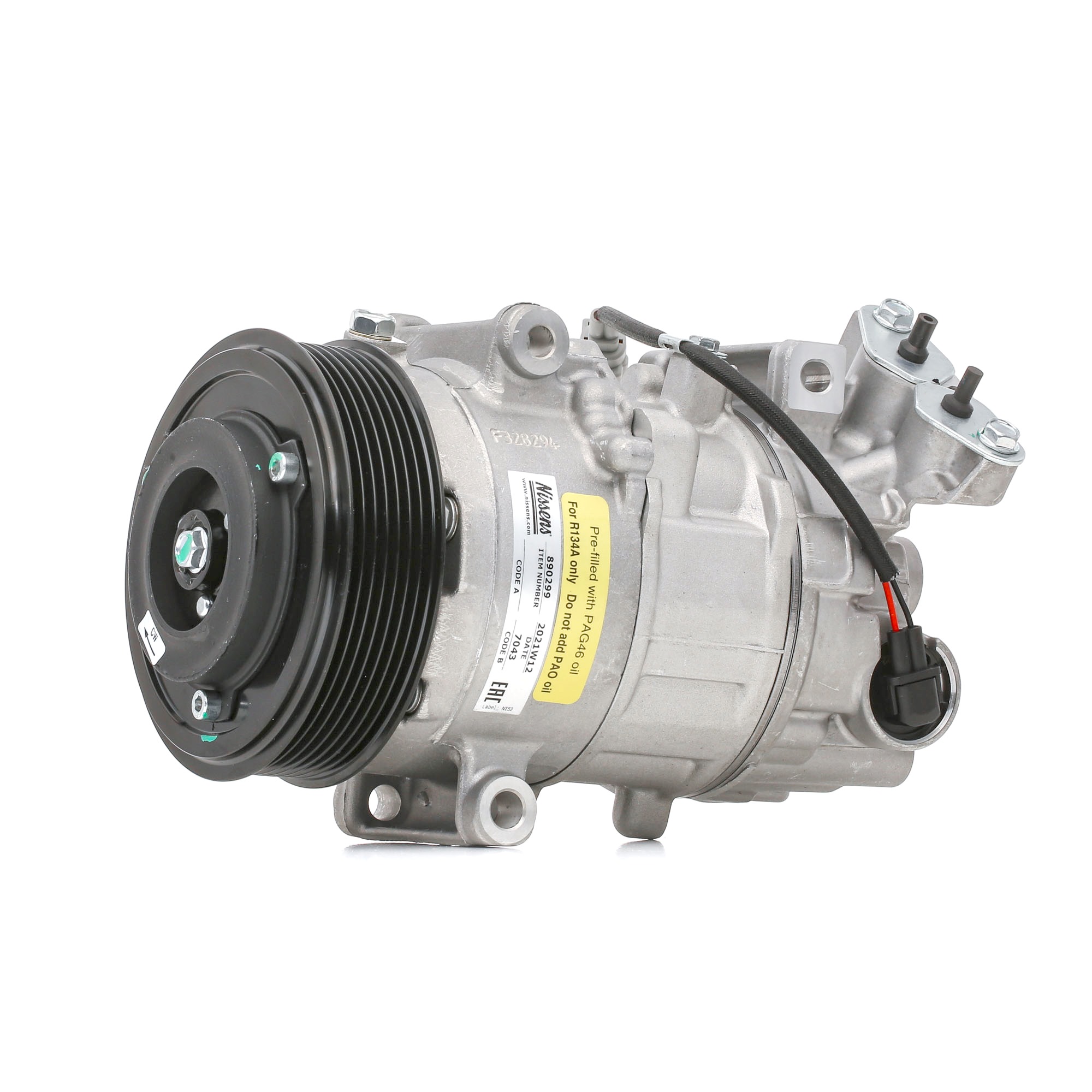 Image of NISSENS Compressore Aria Condizionata RENAULT 890299 7711497391,8200956574 Compressore Climatizzatore,Compressore Clima,Compressore, Climatizzatore