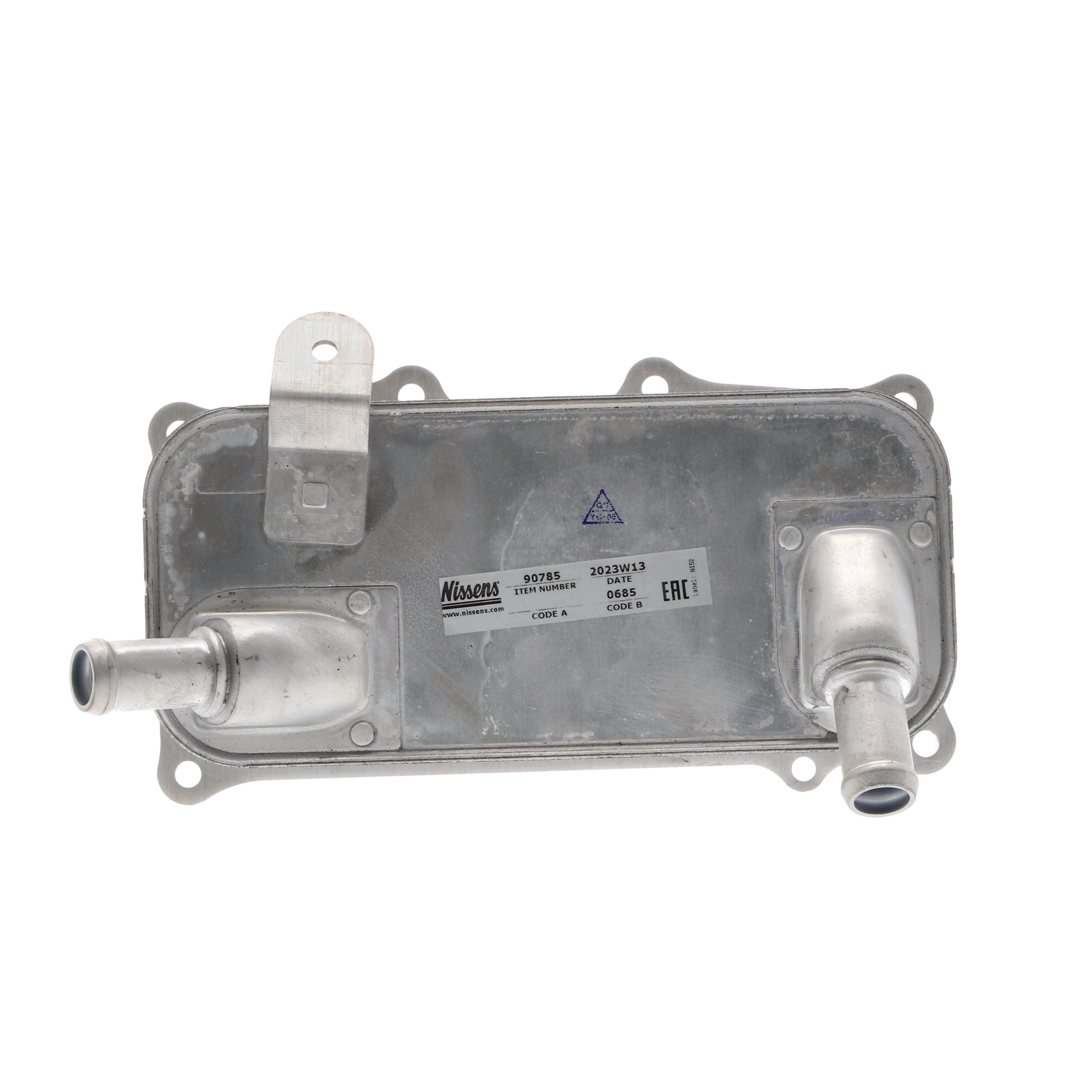 NISSENS 90785 Radiatore olio motore raffreddato ad acqua , senza scatola per filtro dell’olio, senza guarnizioni, senza filtro