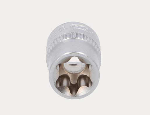 911.4321 KS TOOLS DIN 3120, ISO 1174, E14, Chroom-vanadium staal, Buiten Torx, E-profiel, gekarteld Steeksleutelelement 911.4321