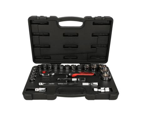 918.0623 KS TOOLS Chrom-Vanadium-Stahl, Antrieb: 1/2Zoll, mit Ratschenfunktion, Vierkant Steckschlüsselsatz 918.0623 günstig
