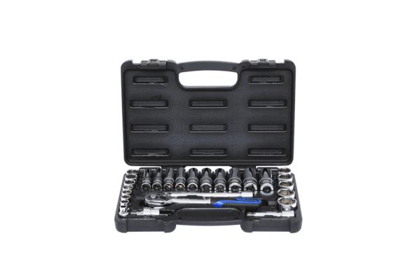918.0627 KS TOOLS aço cromo-vanádio, Accionamento: 3/8polegadas, com roquete, quadrado Jogo de chaves de caixa 918.0627 comprar económica