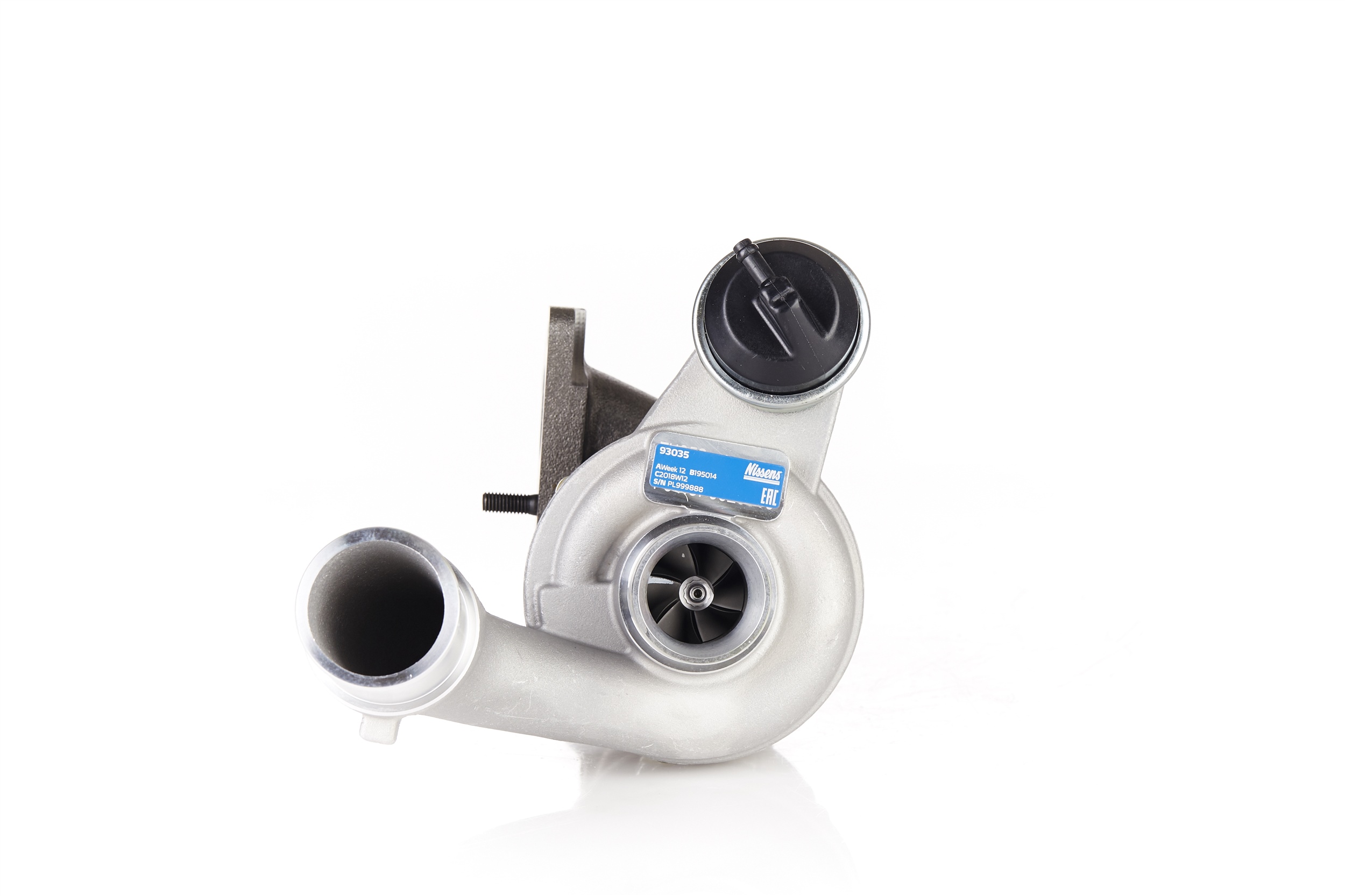 NISSENS 93035 Turbolader Abgasturbolader, ölgekühlt, pneumatisch, mit Dichtungen, ohne Abgaskrümmer, Aluminium
