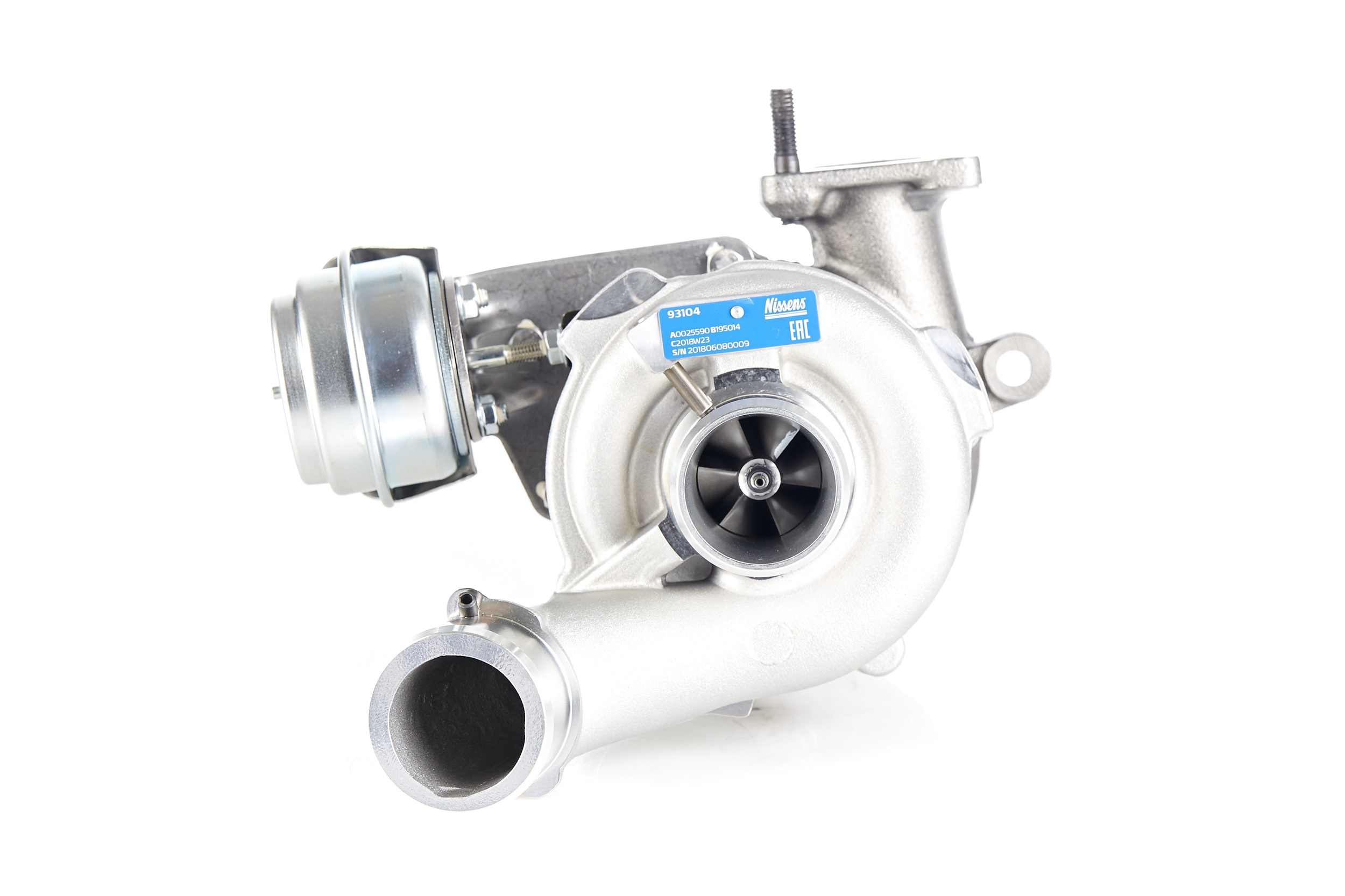 NISSENS 93104 Turbocharger Exhaust Turbocharger, Oil-cooled, pneumatic, with gaskets/seals, without exhaust manifold, Aluminium