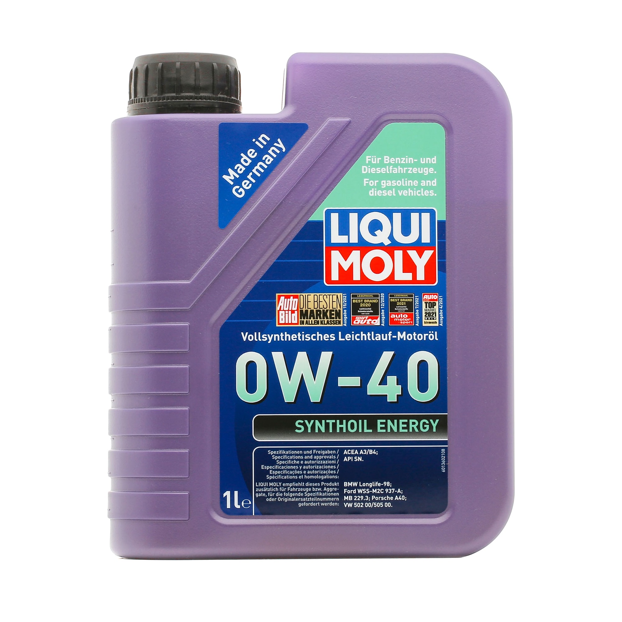 LIQUI MOLY 9514 Engine oil 0W-40, 1l