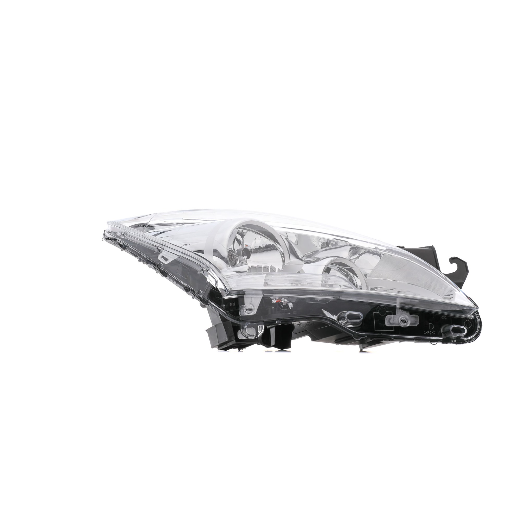 043785 VALEO Headlight IVECO Right, H7, Halogen, transparent, with low beam, with daytime running light, for right-hand traffic, ORIGINAL PART, with motor for headlamp levelling