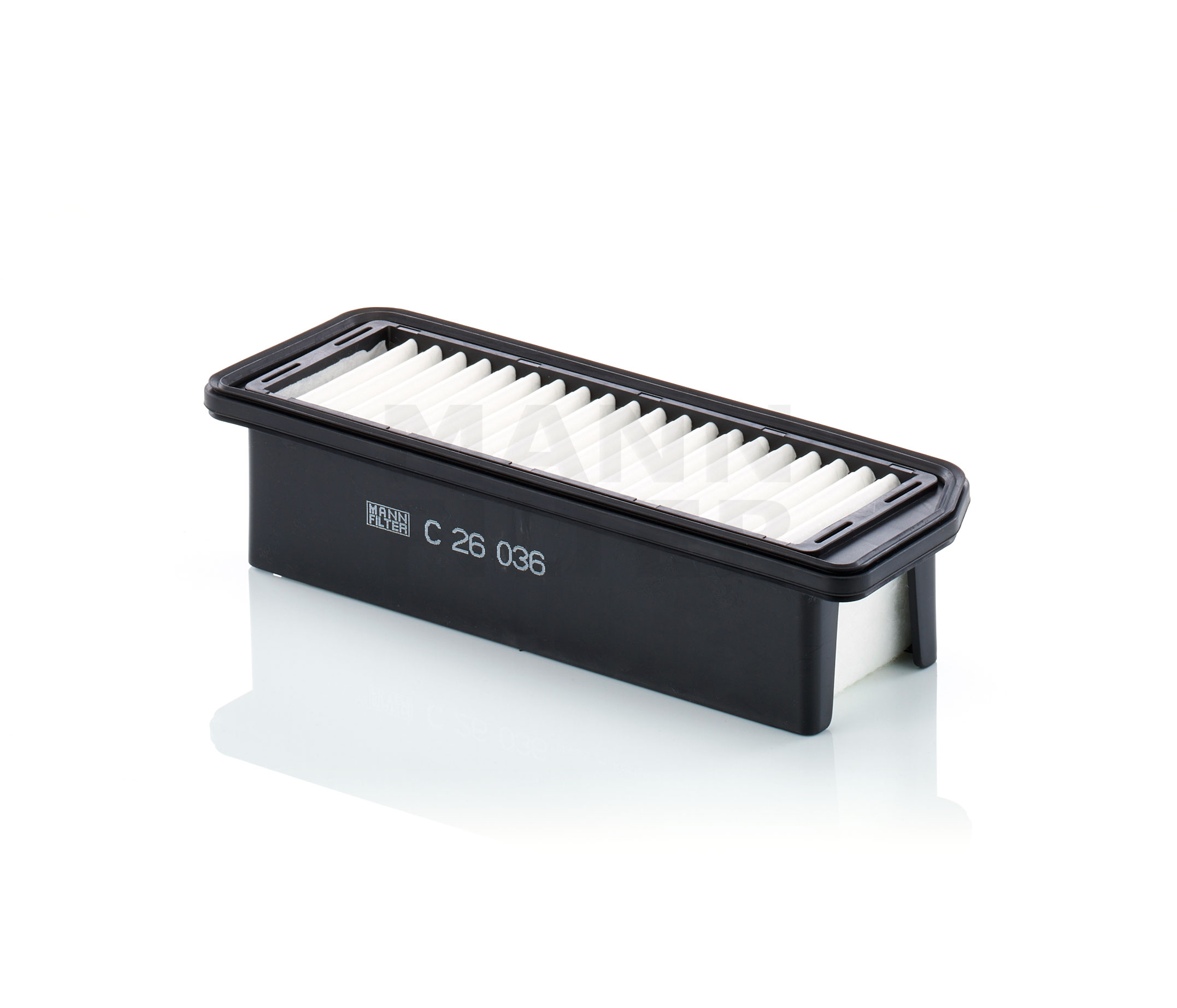 MANN-FILTER C 26 036 Length: 262 mm, Filter Insert Air filter Length: 262mm, Width: 96mm, Height: 61mm C 26 036 cheap