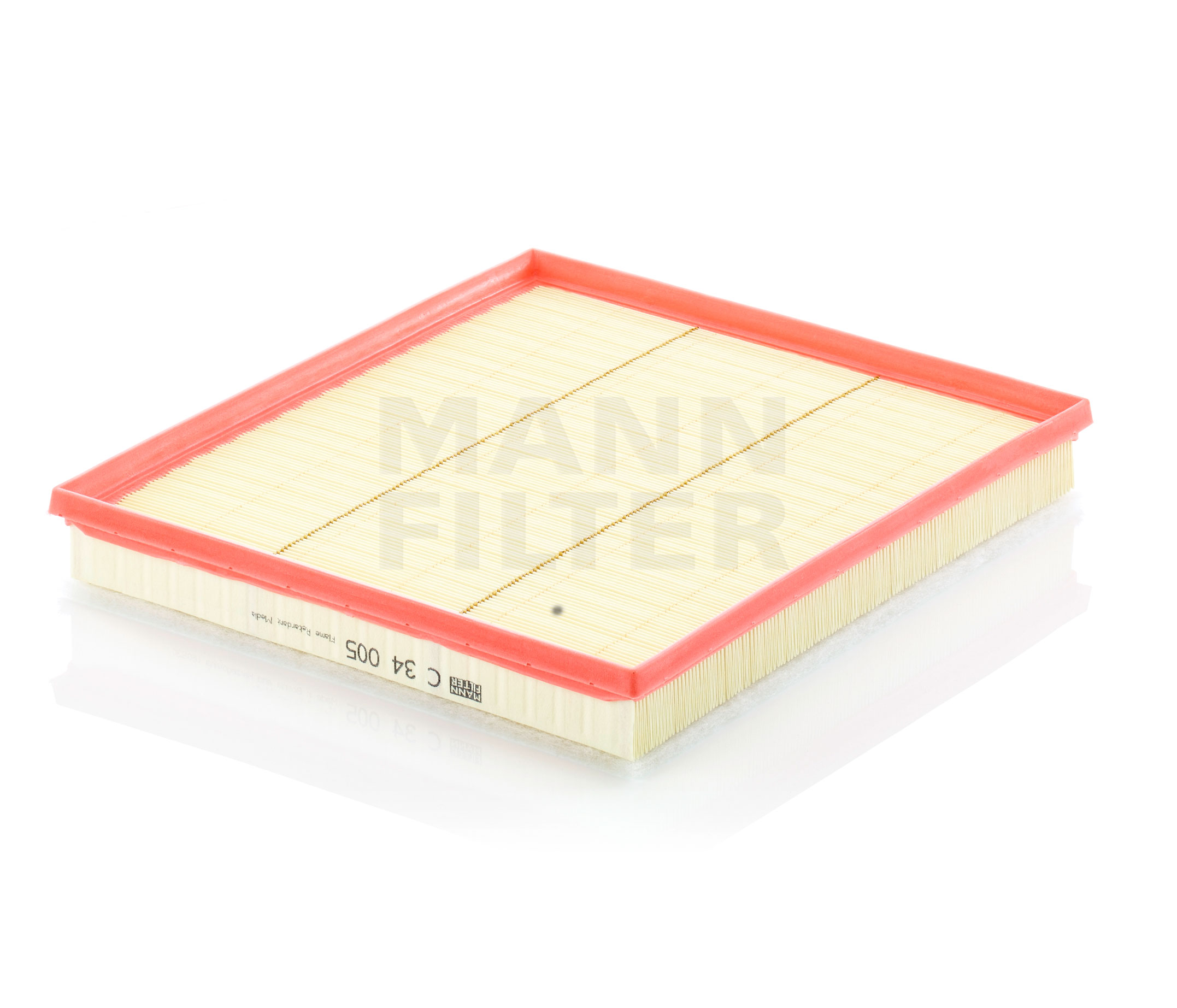 MANN-FILTER Length: 340 mm, Filter Insert Length: 340mm, Width: 299mm, Height: 48mm Engine air filter C 34 005 buy