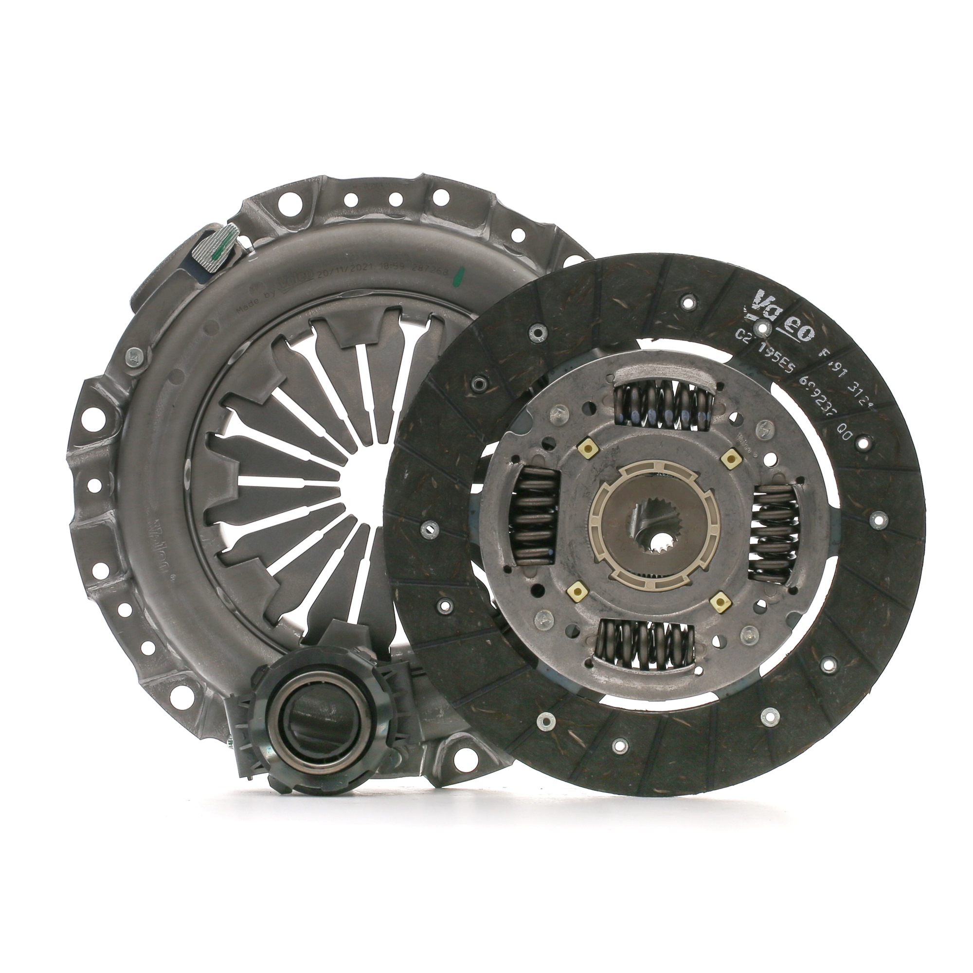 VALEO KIT3P 801834 Clutch kit with clutch release bearing, 200mm