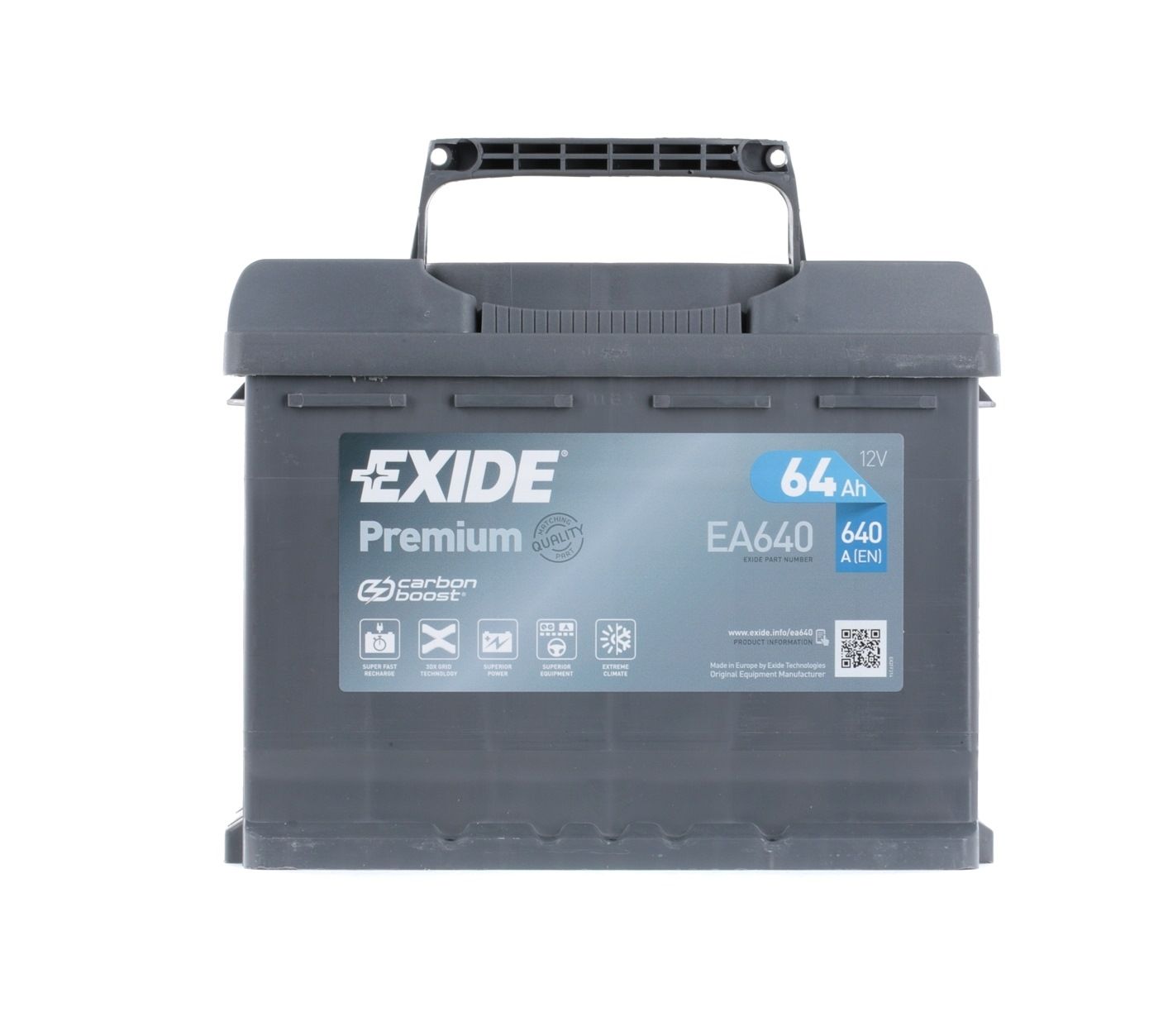 EXIDE PREMIUM EA640 Startovací baterie 12V 64Ah 640A B13 Olověná kyselinová baterie