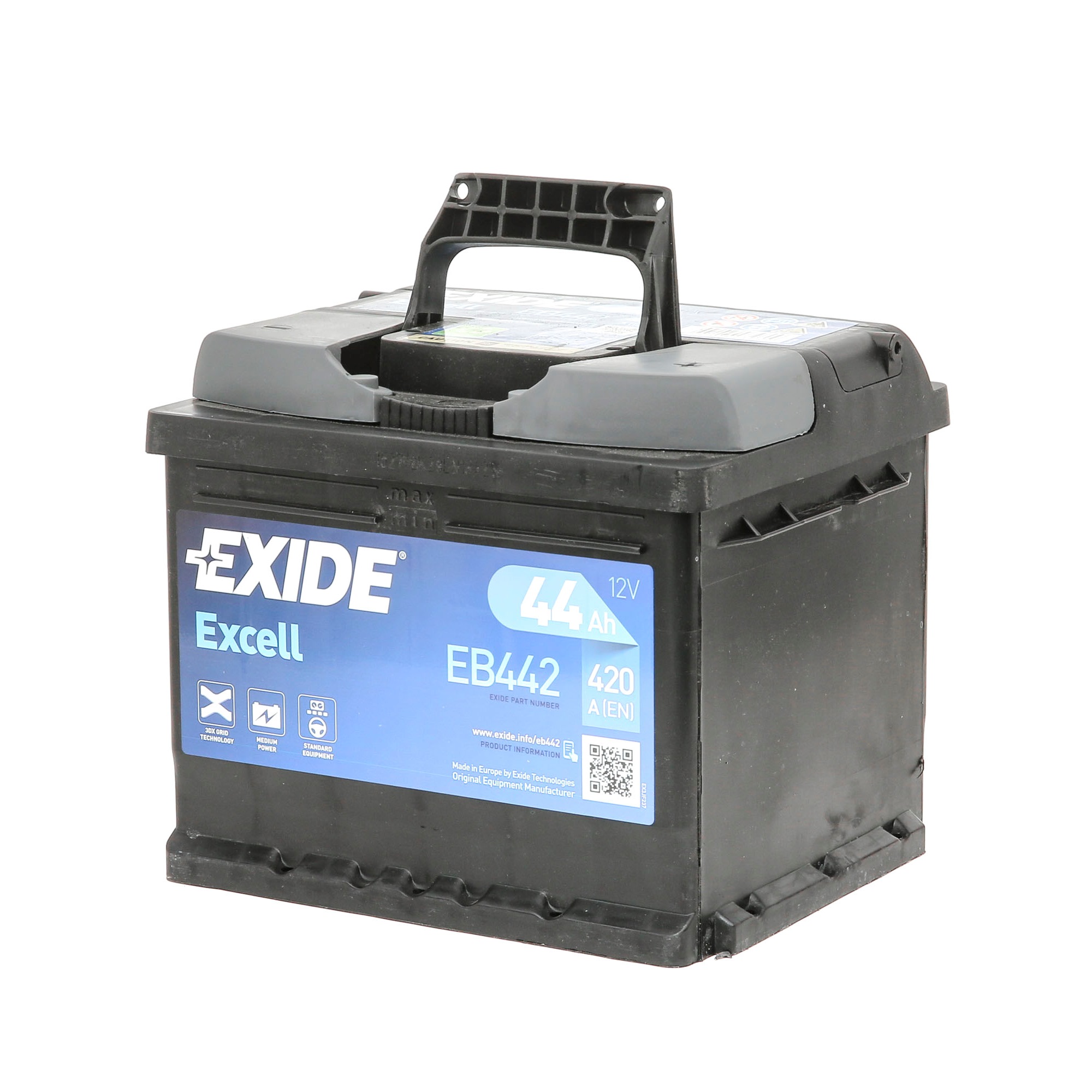 Original EXIDE Starterbatterie EB442 für AUDI 80