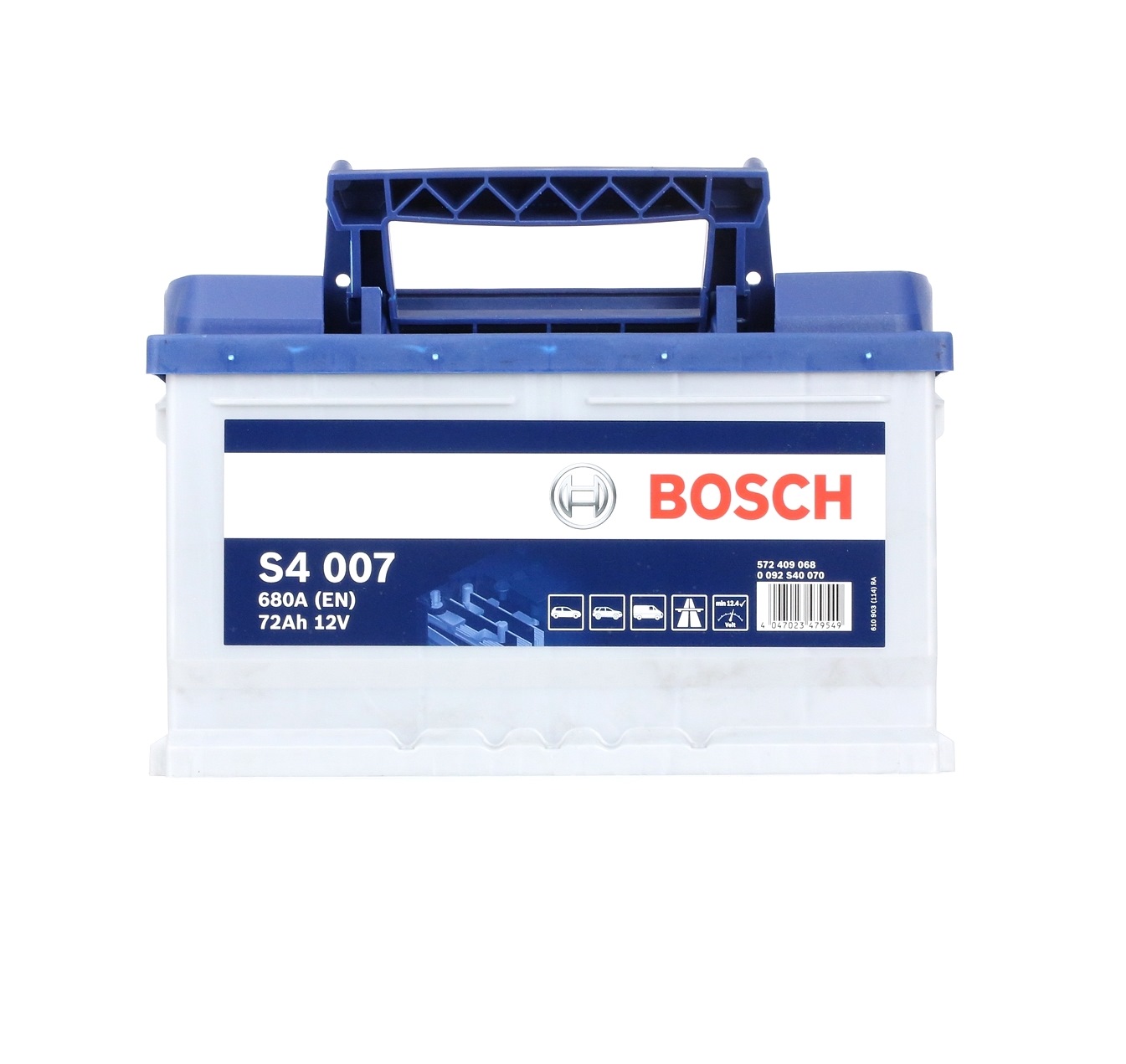 S4 007 BOSCH 0 092 S40 070 Autobatterie 12V 72Ah 680A B13 Bleiakkumulator Ford in Original Qualität