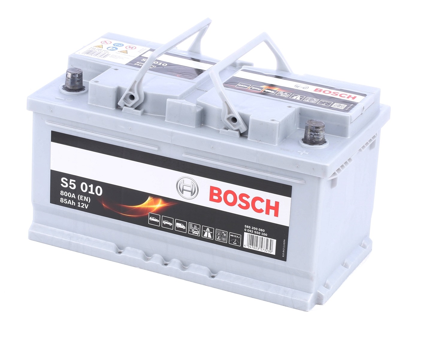 BOSCH S5 0 092 S50 100 Indító akkumulátor 12V 85Ah 800A B13 Ólom-sav akkumulátor