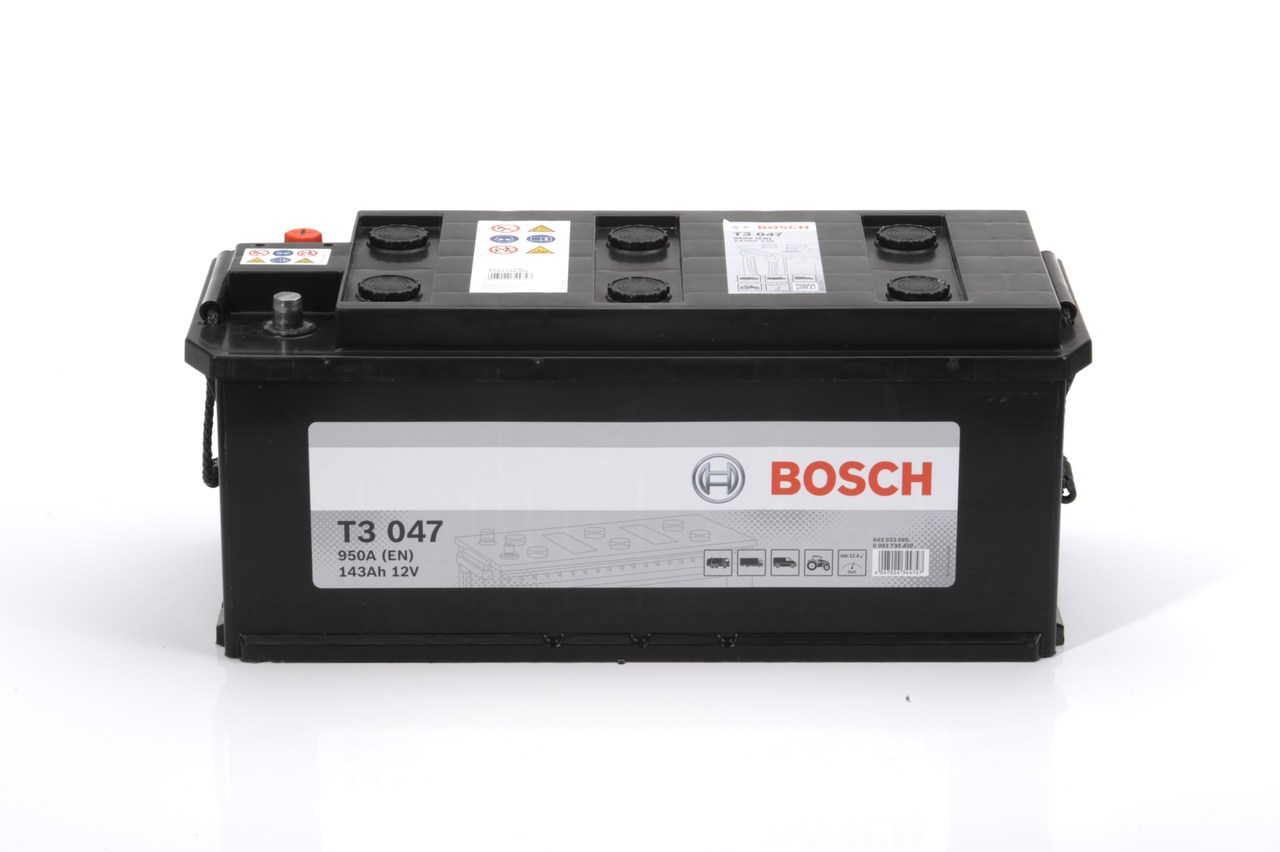 T3 047 BOSCH T3 12V 143Ah 950A B03 Bleiakkumulator Batterie 0 092 T30 470 kaufen