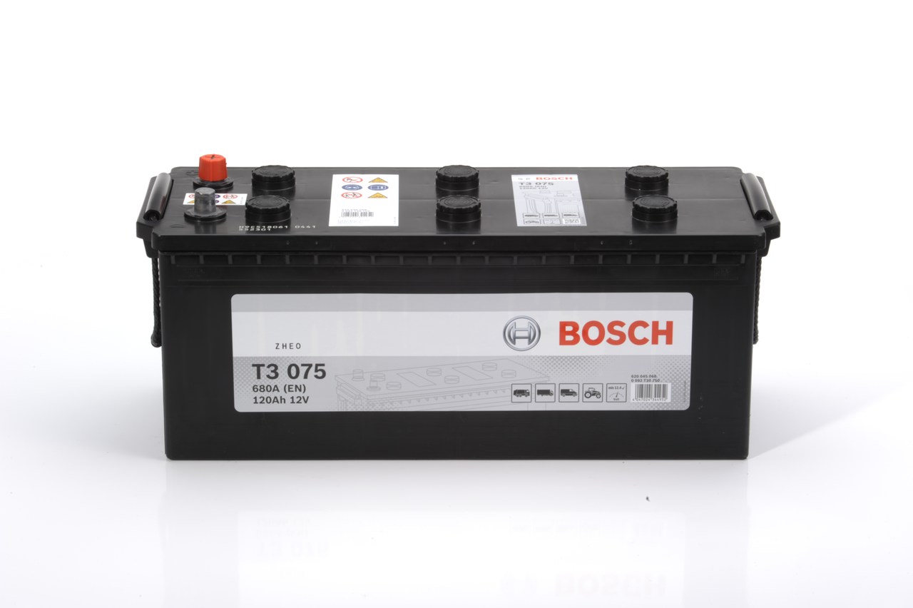 0 092 T30 750 BOSCH T3 Batterie 12V 120Ah 680A B00 D4