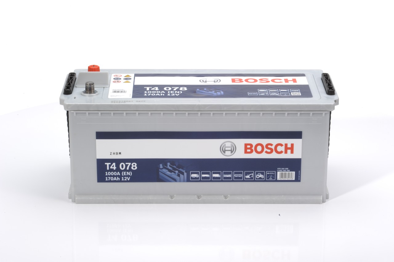 T4 078 BOSCH T4 12V 170Ah 1000A B03 D5 Lead-acid battery Starter battery 0 092 T40 780 buy