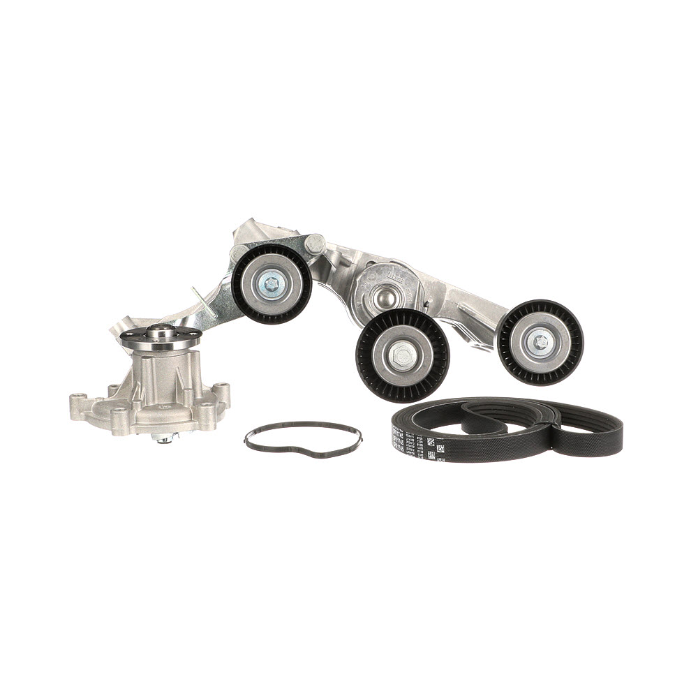 Mercedes-Benz W169 Belts, chains, rollers parts - Water Pump + V-Ribbed Belt Kit GATES KP15PK1745