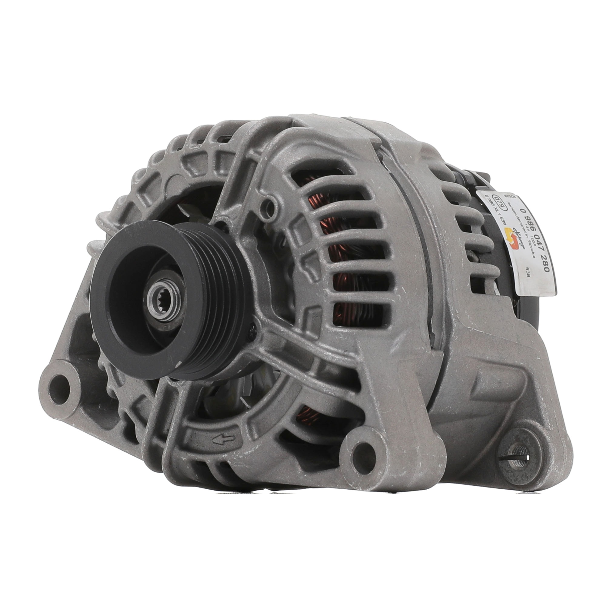 BOSCH 0 986 047 280 Lichtmaschine 14V, 100A, exkl. Vakuumpumpe, Ø 54 mm
