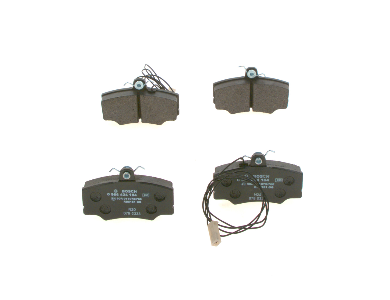BP083 BOSCH Low-Metallic, with integrated wear sensor Height: 61,8mm, Width: 95mm, Thickness: 17mm Brake pads 0 986 424 184 buy