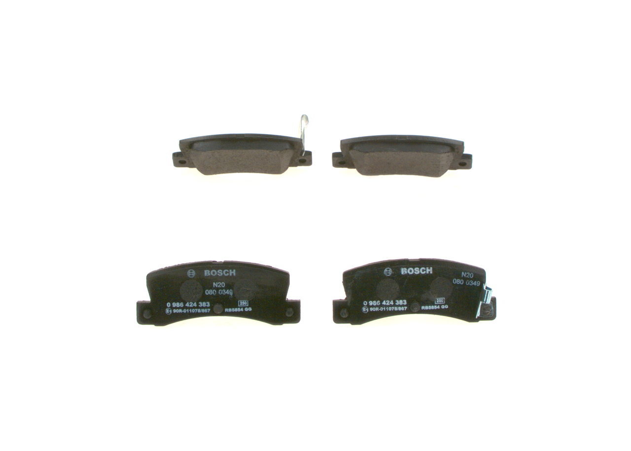 BP194 BOSCH Low-Metallic, with acoustic wear warning Height: 42,5mm, Width: 107,8mm, Thickness: 15,5mm Brake pads 0 986 424 383 buy