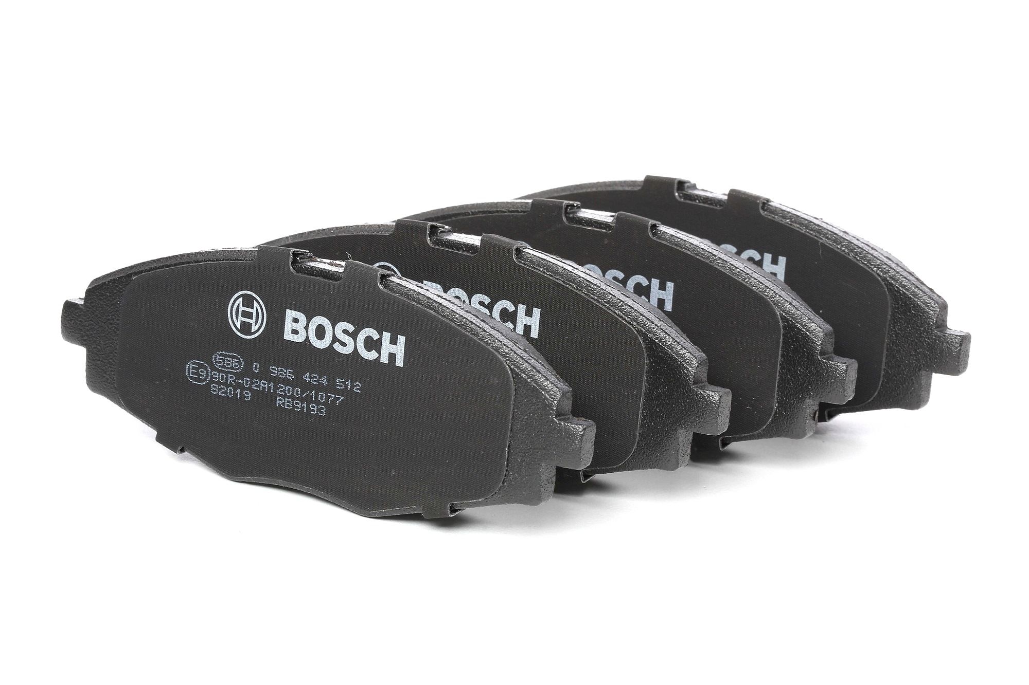 BOSCH 0 986 424 512 Bremsbeläge mit Anti-Quietsch-Blech, mit Montageanleitung Daewoo in Original Qualität