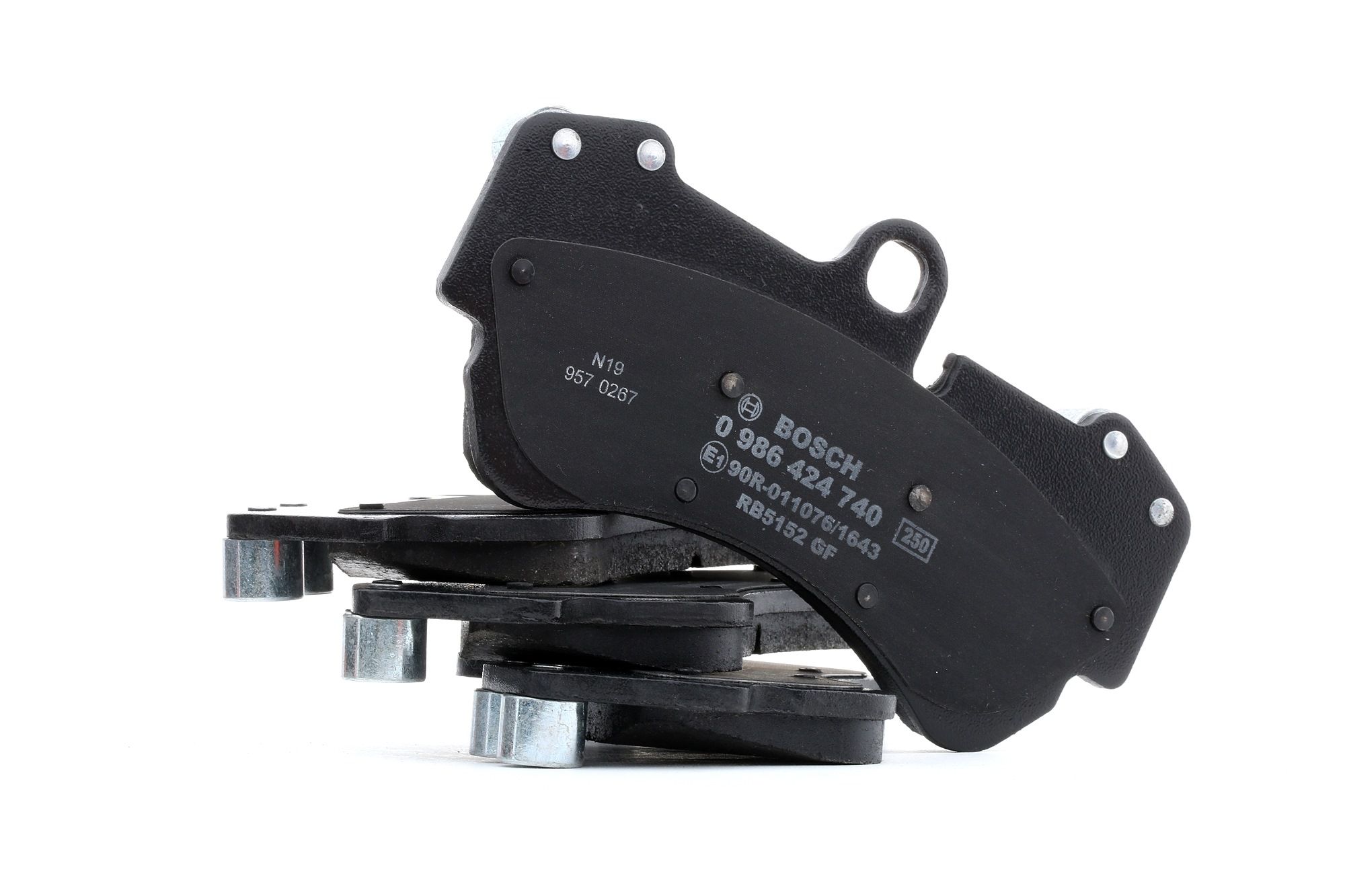 BP449 BOSCH Low-Metallic, with anti-squeak plate Height: 99,5mm, Width: 190,2mm, Thickness: 16,6mm Brake pads 0 986 424 740 buy