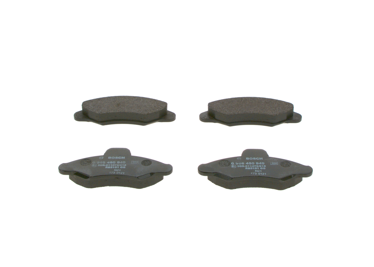 BOSCH 0 986 460 949 Brake pads FORD ORION 1985 in original quality