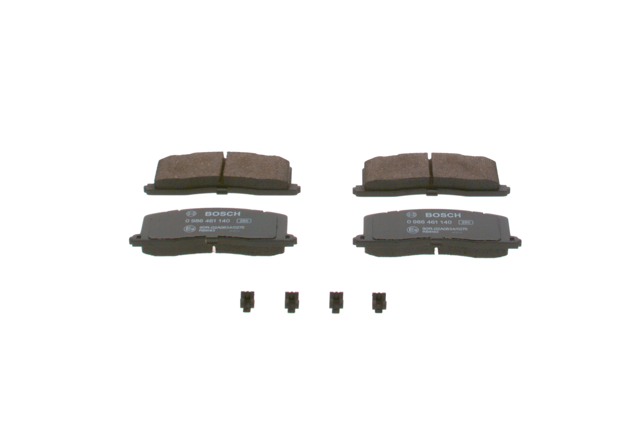 BP589 BOSCH Low-Metallic, with acoustic wear warning, with anti-squeak plate Height: 42,9mm, Width: 119,7mm, Thickness: 15,3mm Brake pads 0 986 461 140 buy