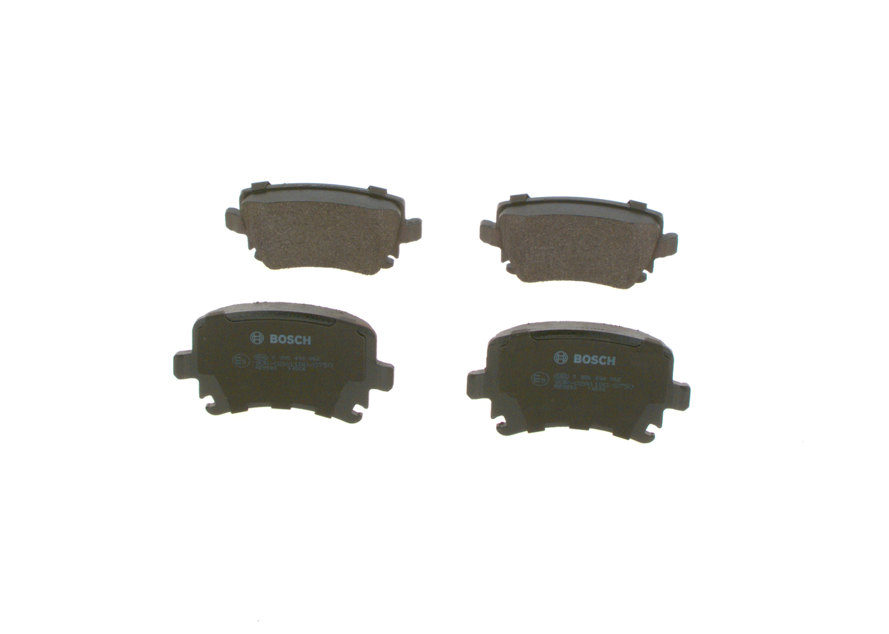 Volkswagen TOURAN Set of brake pads 1167704 BOSCH 0 986 494 062 online buy