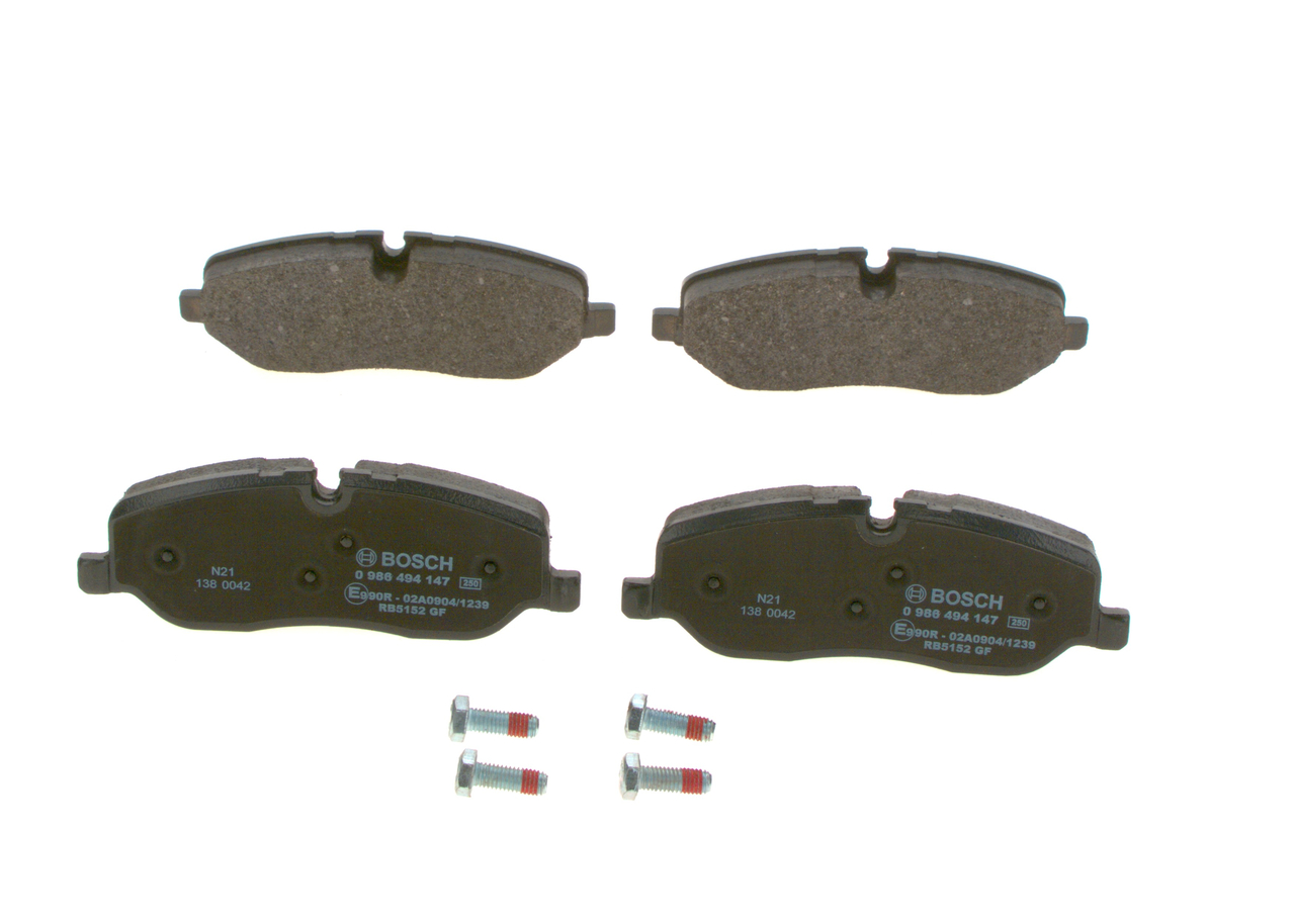 BP1058 BOSCH Low-Metallic, with mounting manual, with anti-squeak plate, with bolts/screws Height: 58,7mm, Width: 162,7mm, Thickness: 18,2mm Brake pads 0 986 494 147 buy