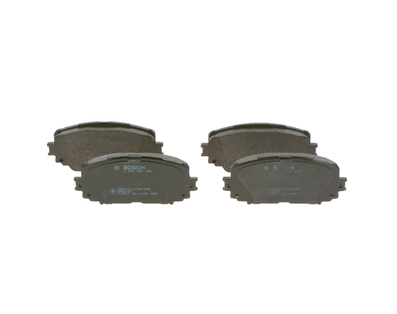 BP1106 BOSCH Low-Metallic, with anti-squeak plate Height: 54,3mm, Width: 122,8mm, Thickness: 17,5mm Brake pads 0 986 494 196 buy