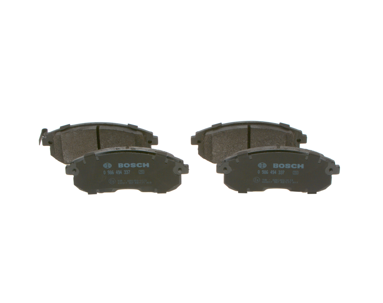 BP1227 BOSCH Low-Metallic, with acoustic wear warning, with anti-squeak plate, with mounting manual Height: 53mm, Width: 137,2mm, Thickness: 17mm Brake pads 0 986 494 337 buy