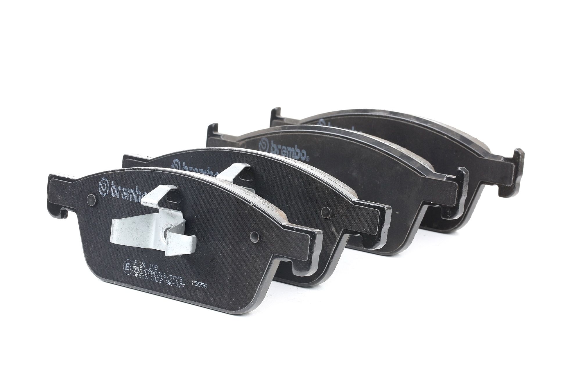 BREMBO P 24 199 Brake pad set excl. wear warning contact, with piston clip, without accessories