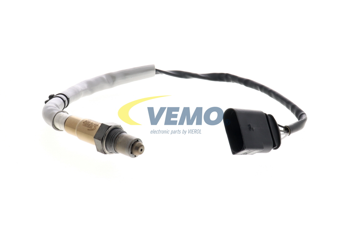 VEMO V10-76-0124 Lambda sensor Original VEMO Quality, after catalytic converter, M18 x 1,5, Diagnostic Probe, Thread pre-greased, black, 4, D Shape