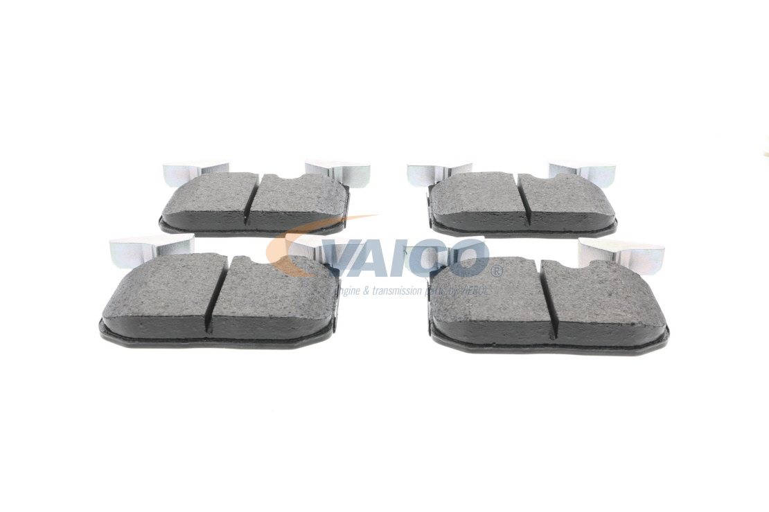 VAICO V20-3130 Brake pad set Q+, original equipment manufacturer quality, Front Axle, prepared for wear indicator