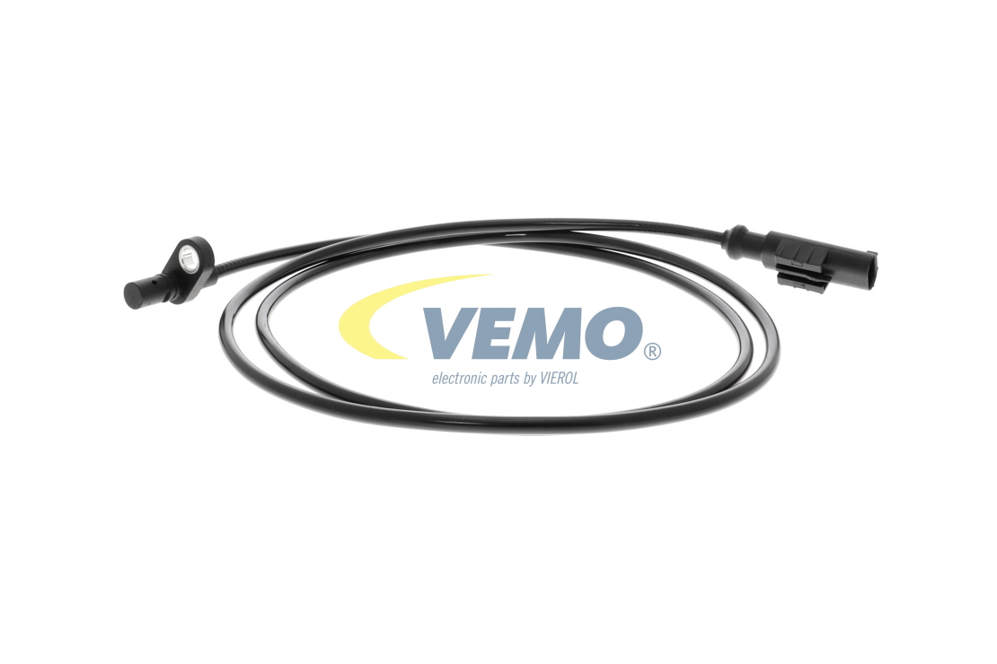 VEMO V27-72-0010 ABS sensor Rear Axle, Q+, original equipment manufacturer quality MADE IN GERMANY, for vehicles with ABS, 2-pin connector, 1250mm, 12V, oval