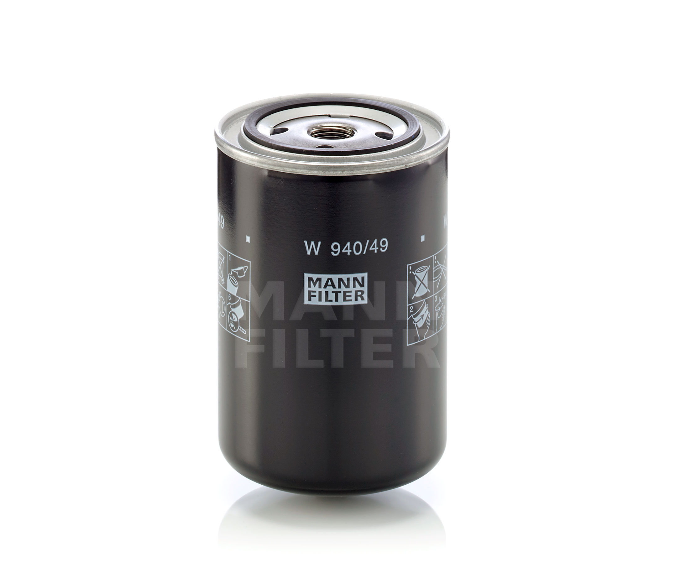 MANN-FILTER W 940/49 Filtro olio 3/4-16 UNF-1B, Filtro ad avvitamento