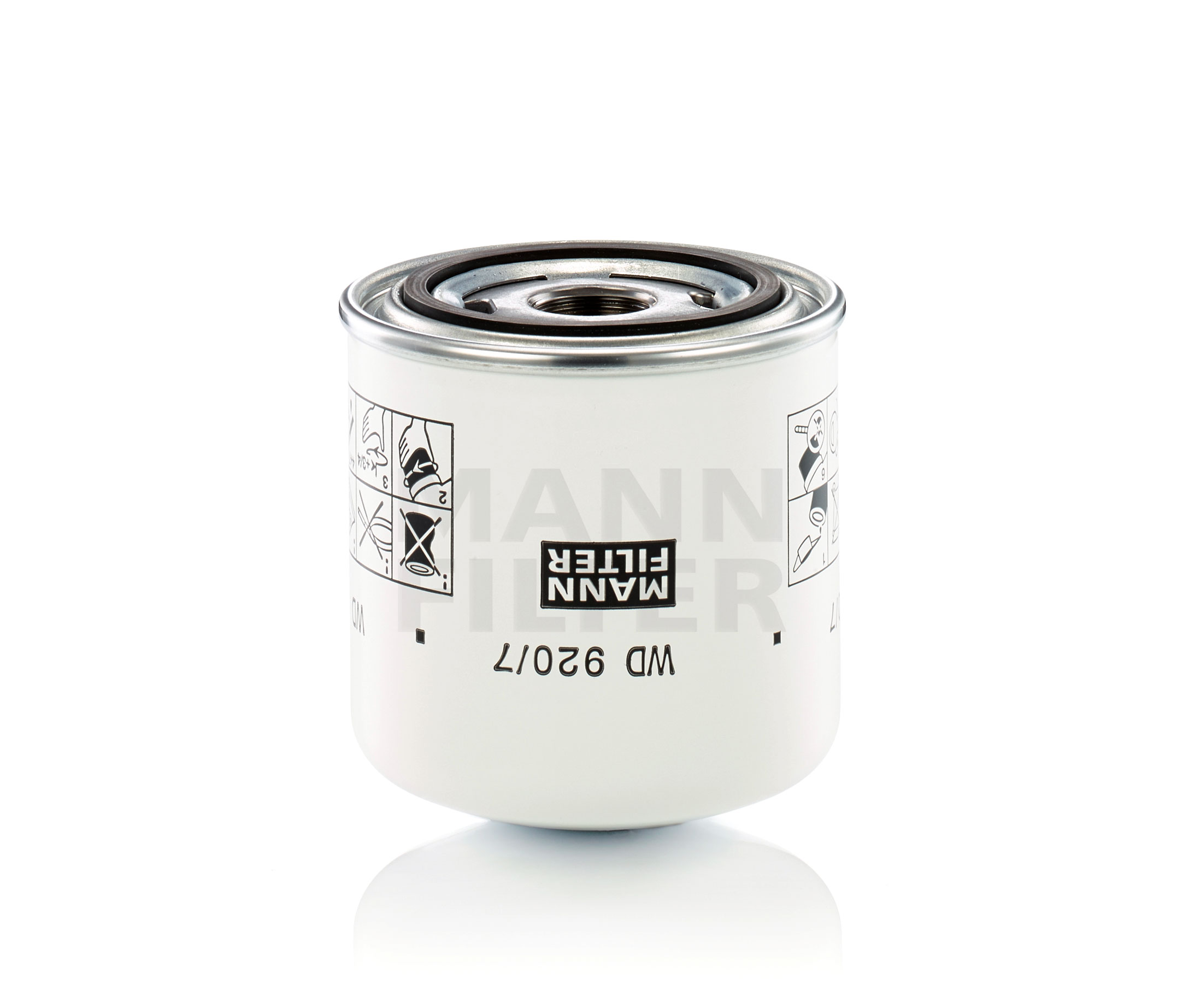 MANN-FILTER Motorölfilter WD 920/7 M23x1.5, Anschraubfilter, für hohe Drücke Ø: 93mm, Höhe: 100mm