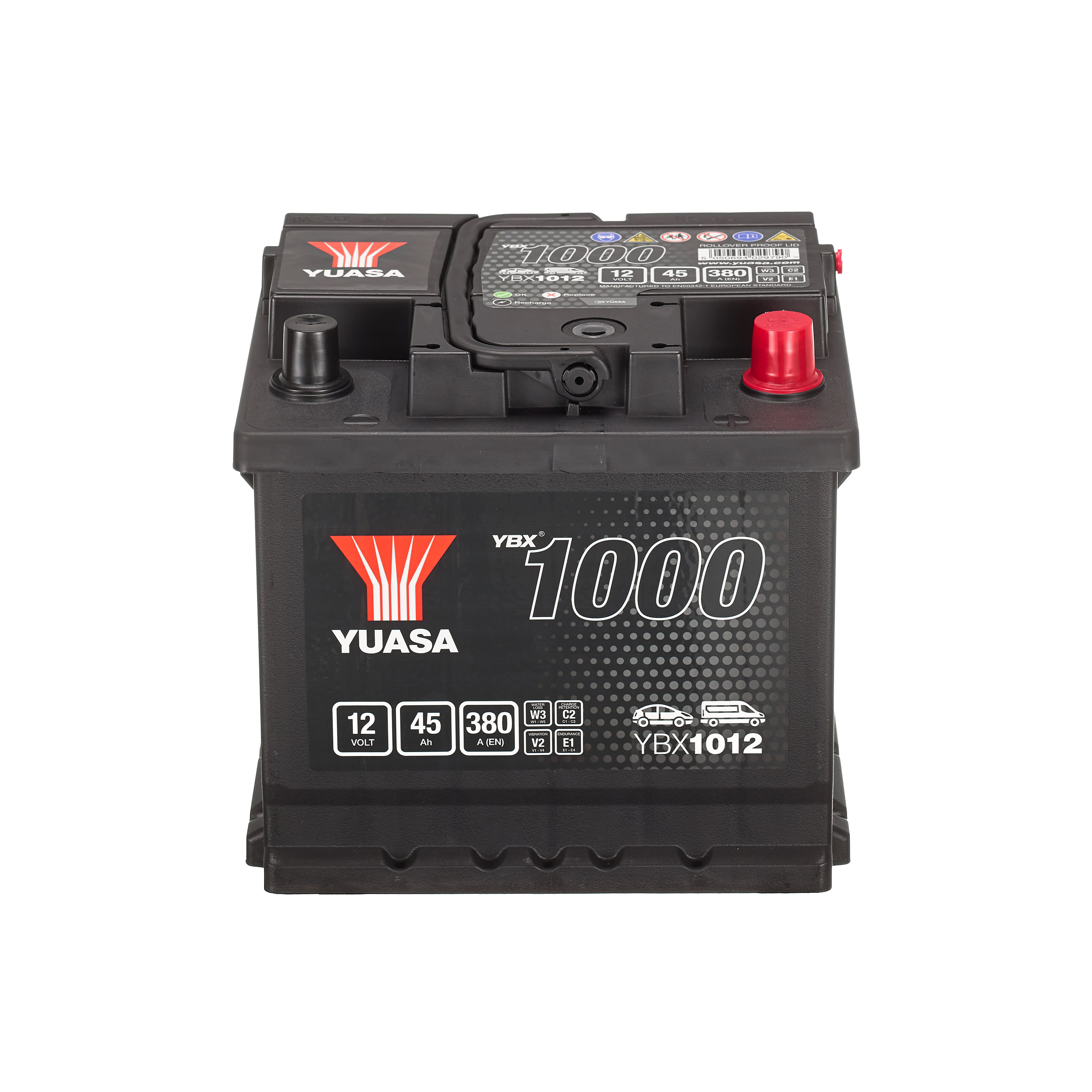 え YBX1012 YUASA YBX1000 battery 12V 45Ah 380A Lead-acid battery