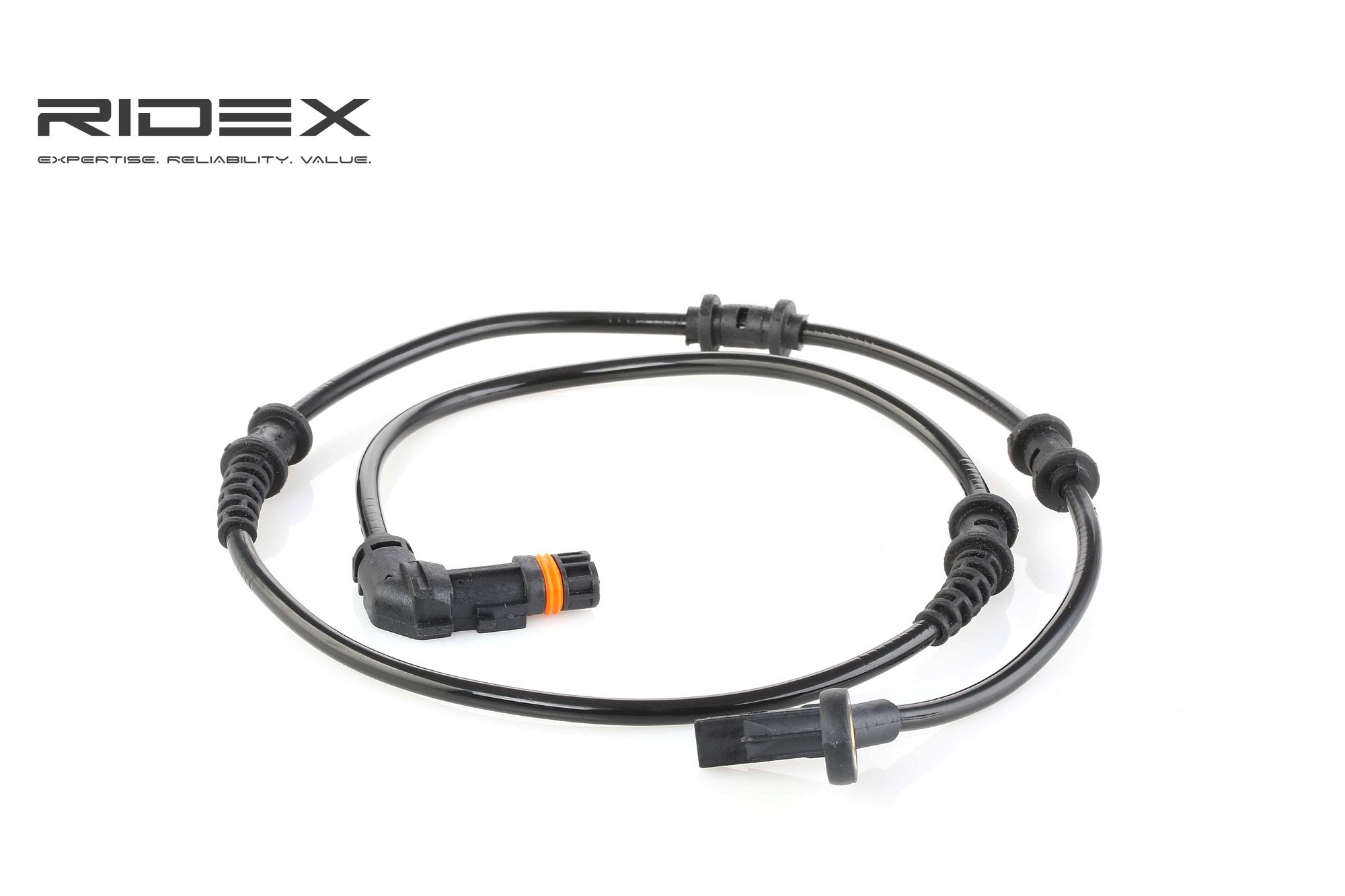 RIDEX 412W0166 ABS sensor Front axle both sides, for vehicles with ABS, Active sensor, 2-pin connector, 830mm, 12V, Electric