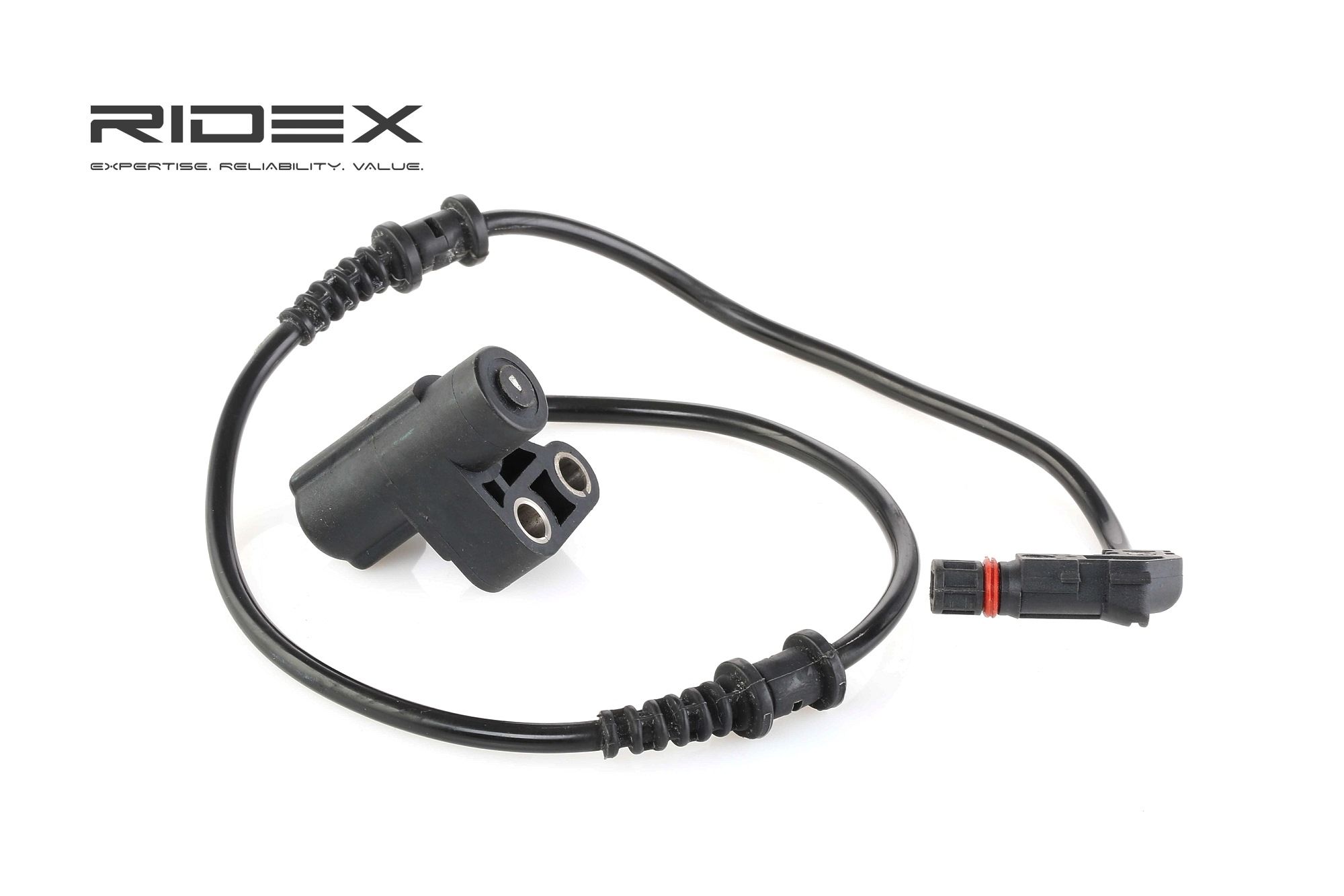 RIDEX 412W0272 ABS sensor Front Axle Left, Inductive Sensor, 2-pin connector, 560mm, 1,65 kOhm, 630mm, 15mm, right-angled