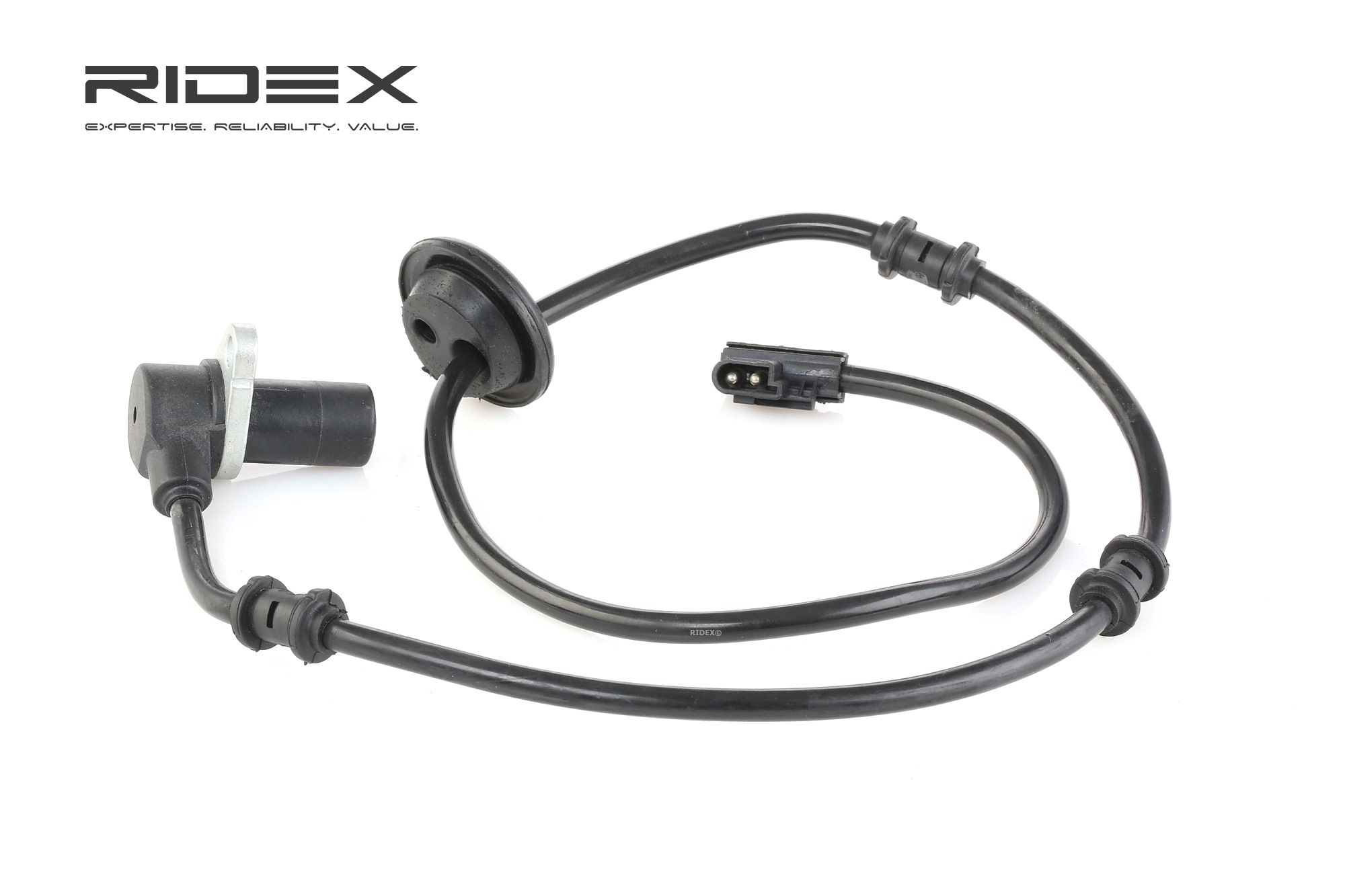RIDEX 412W0237 ABS sensor Rear Axle Right, Inductive Sensor, 2-pin connector, 820mm, 1,4 kOhm, 28mm, right-angled