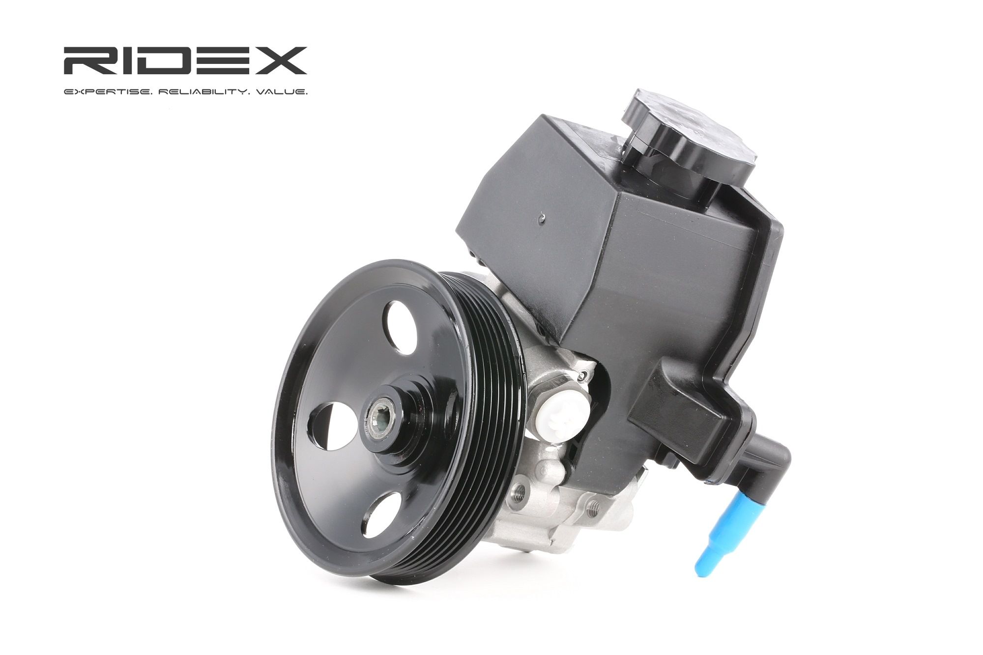 RIDEX 12H0026 Power steering pump Hydraulic, Number of ribs: 6, Belt Pulley Ø: 129 mm, 80 l/h