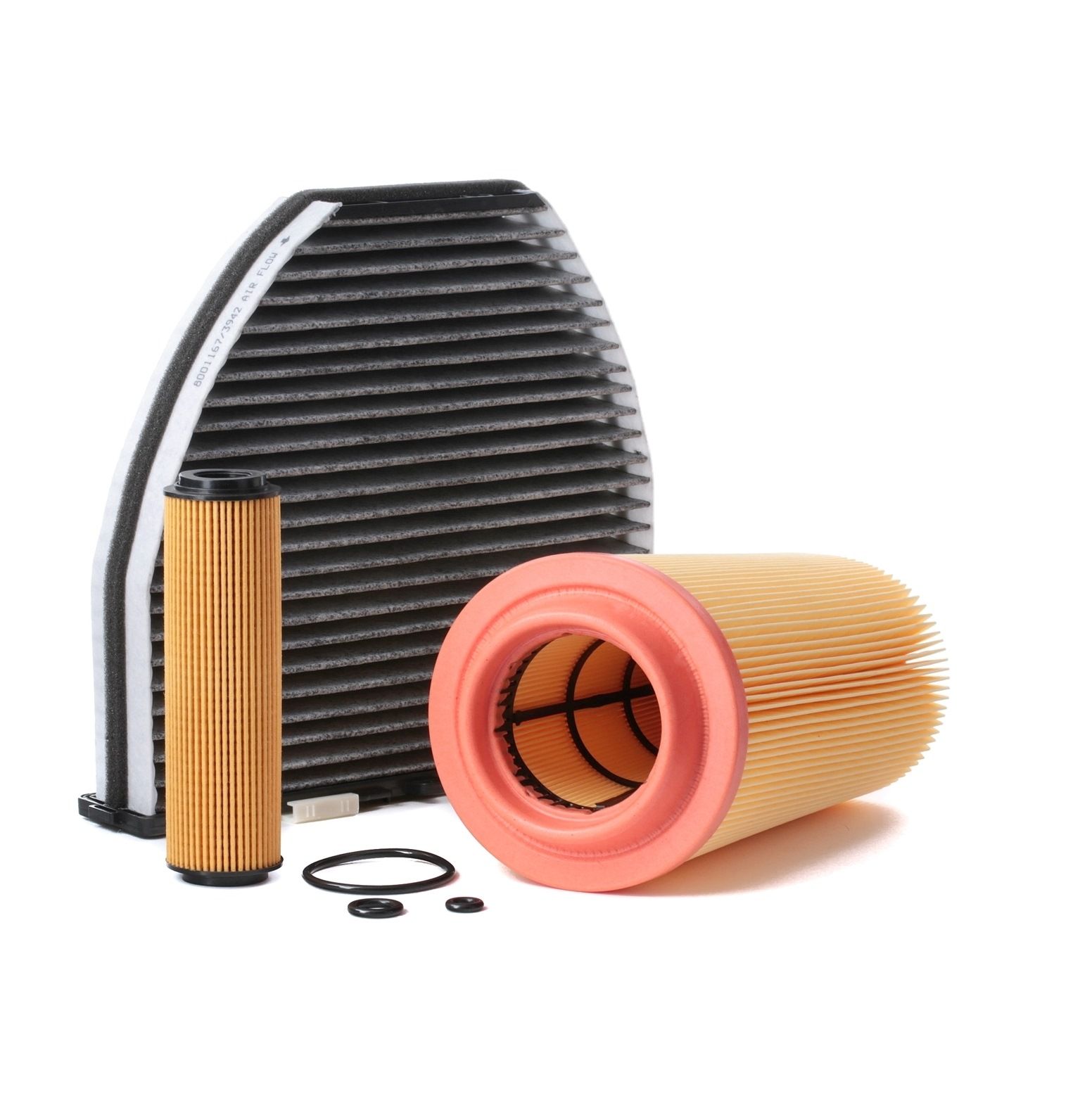 RIDEX 4055F0125 Filter kit with air filter, without oil drain plug, Activated Carbon Filter, Filter Insert, Multi-piece