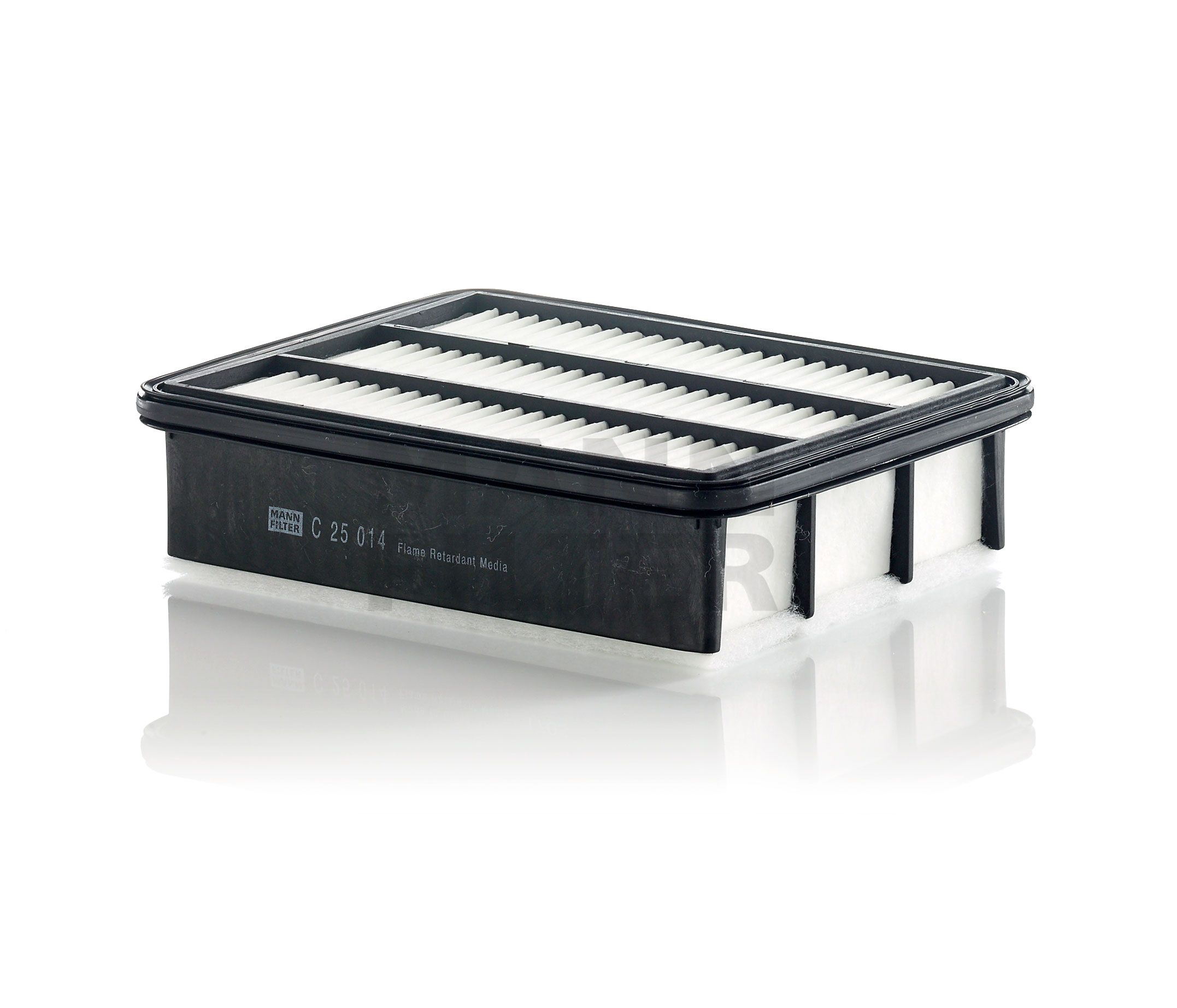 MANN-FILTER Length: 250 mm, Filter Insert Length: 250mm, Width: 202mm, Height: 70mm Engine air filter C 25 014 buy