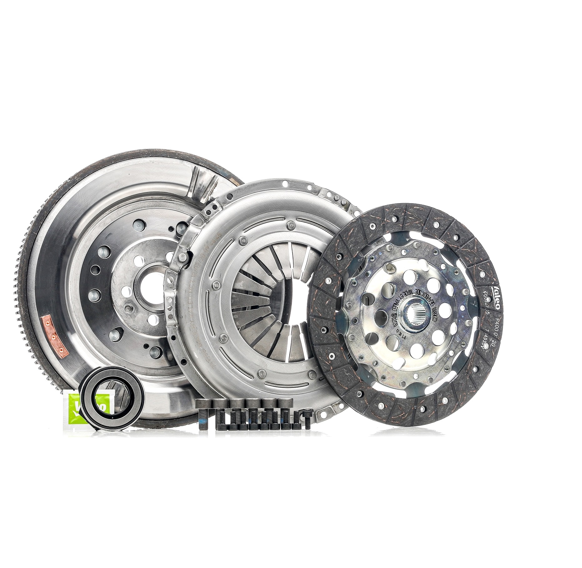 VALEO FULLPACK DMF for engines with dual-mass flywheel, with clutch pressure plate, with flywheel, with screw set, with clutch disc, with clutch release bearing, 229mm Clutch replacement kit 837018 buy